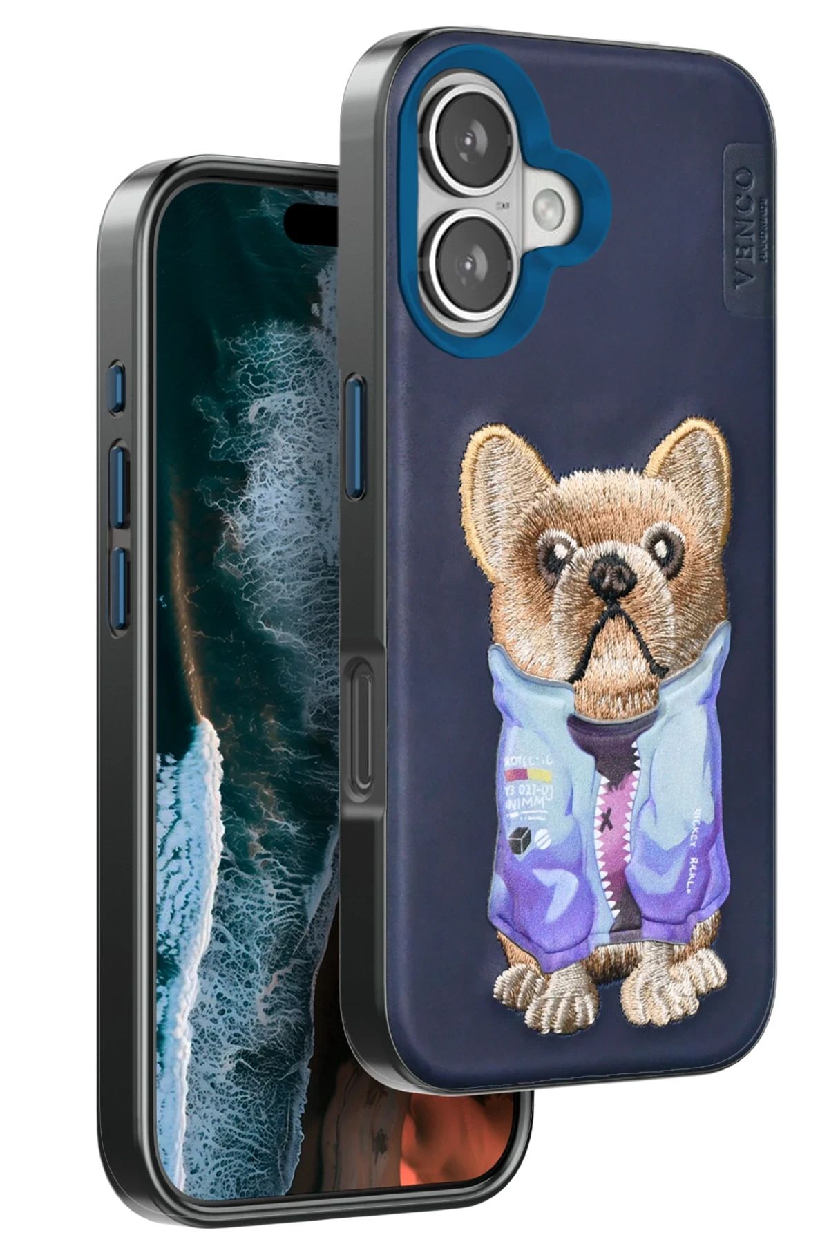 venco iPhone 16 Cute Desenli Kapak - Lacivert FERRG