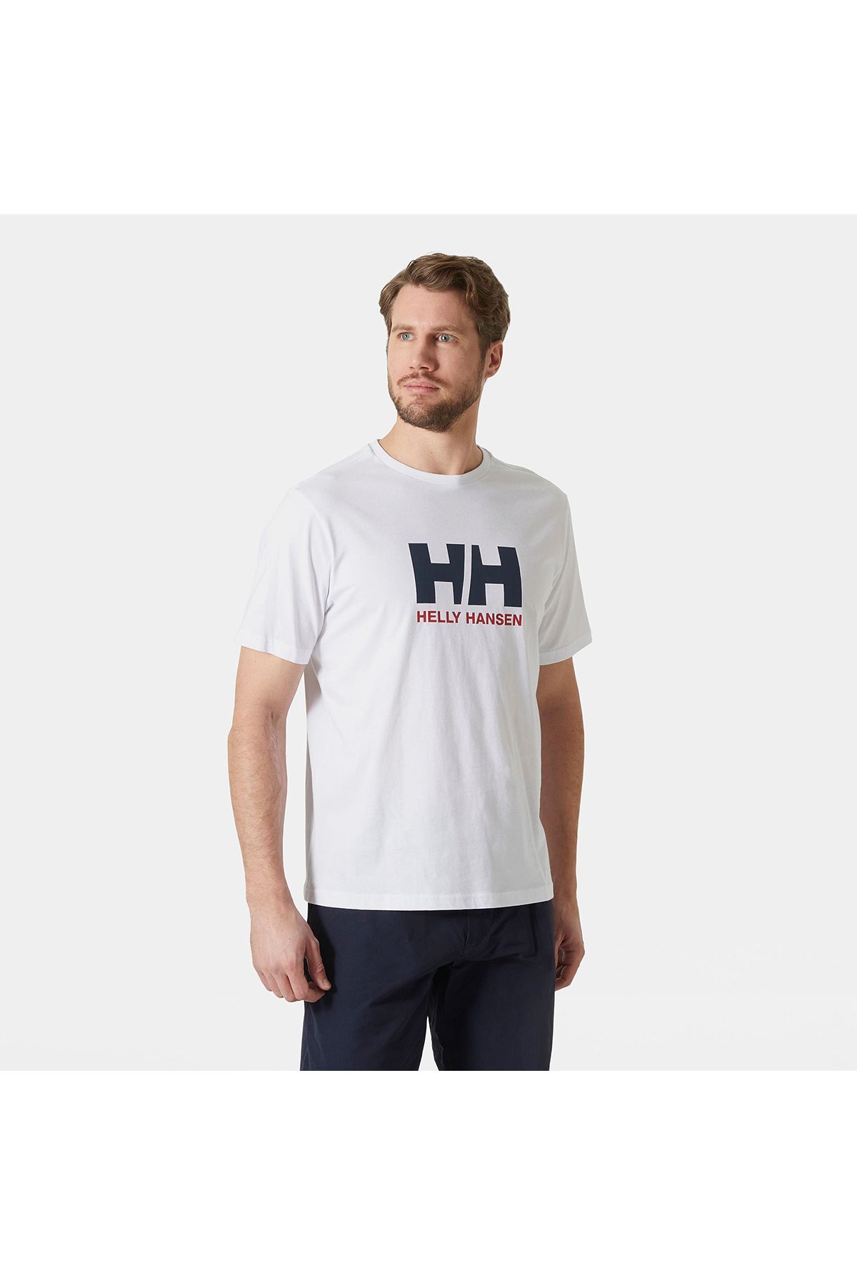 Helly Hansen HH Logo 3.0 Erkek Beyaz Yuvarlak Yaka Tişört