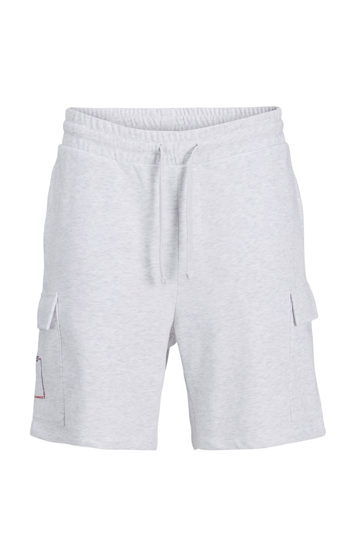 Jack & Jones JPSTKANE SCRIPT SWEAT Gri Erkek Şort