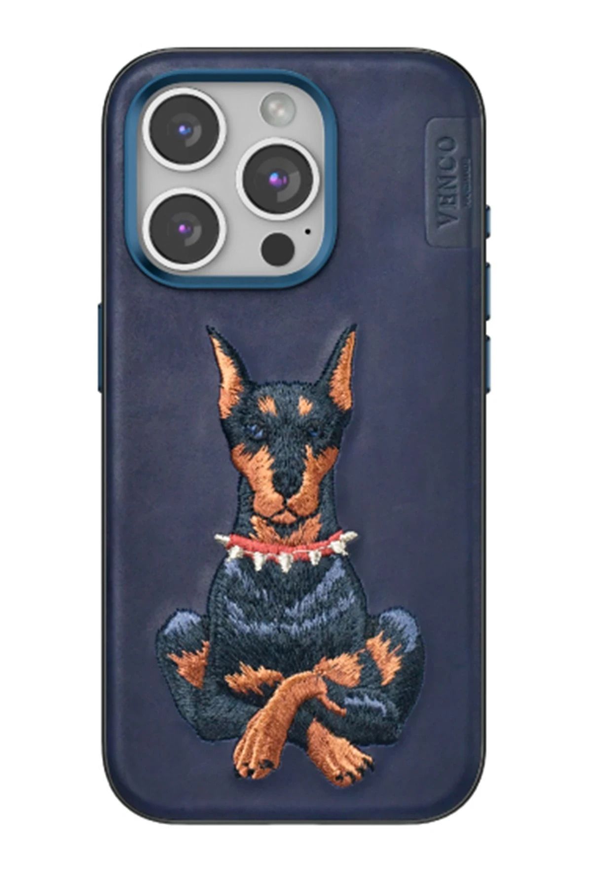 venco iPhone 14 Pro Max Perma Desenli Kapak - Lacivert FLKRY