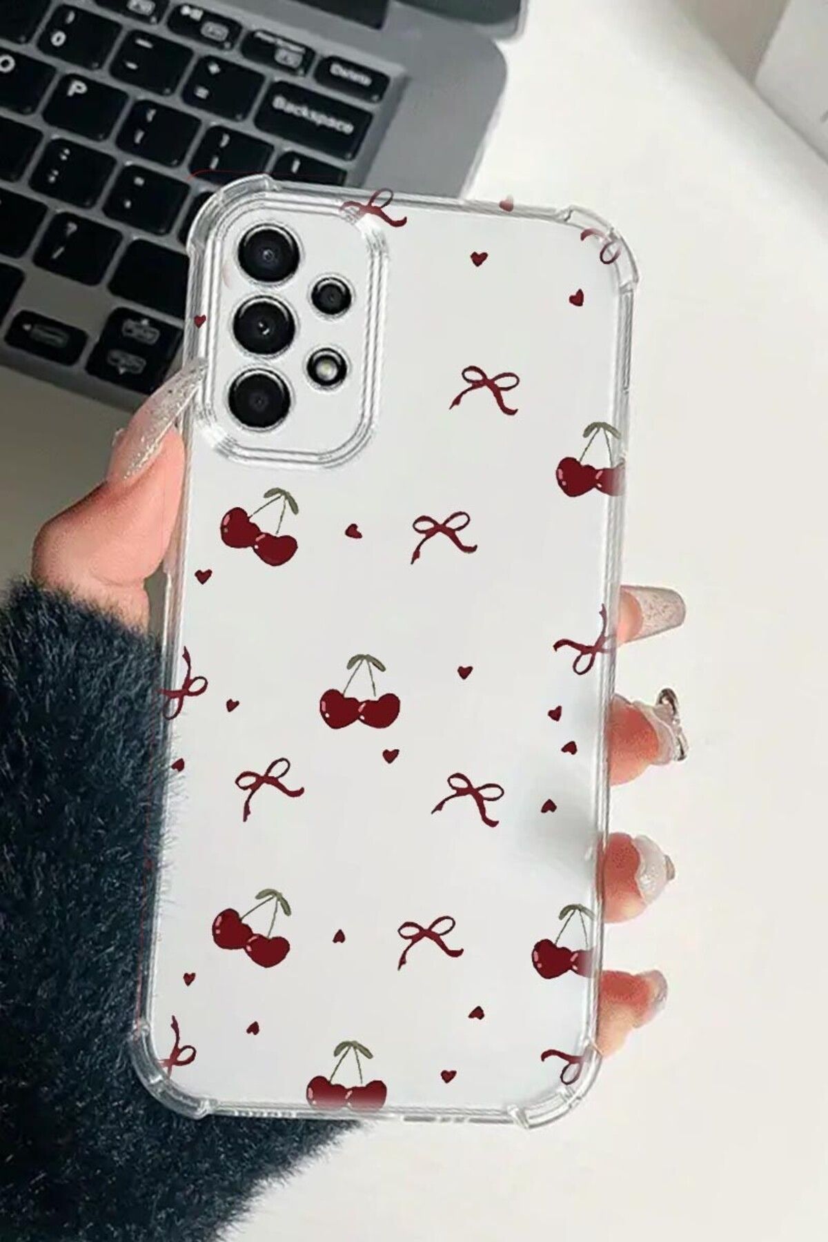 enfein Balporsuku Galaxy A52s İle Uyumlu Desenli Şeffaf Kılıfı PRO01 Kapak Minnoş