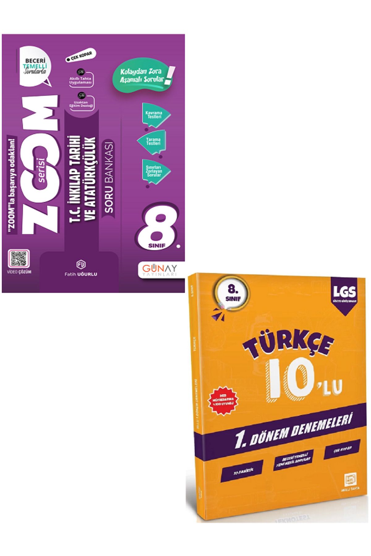 Efsane Yayınları 8.Sınıf Günay ZOOM İnkılap Tarihi Soru Bankası + 8.Sınıf 10'Lu TÜRKÇE Deneme HEDİYE - 2 KİTAP