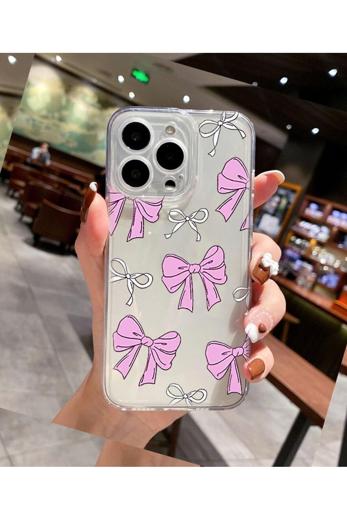 enfein Balporsuku IPhone 12 Pro Max İle Uyumlu Desenli Şeffaf Kılıfı PRO01 Kapak Kurdelaa