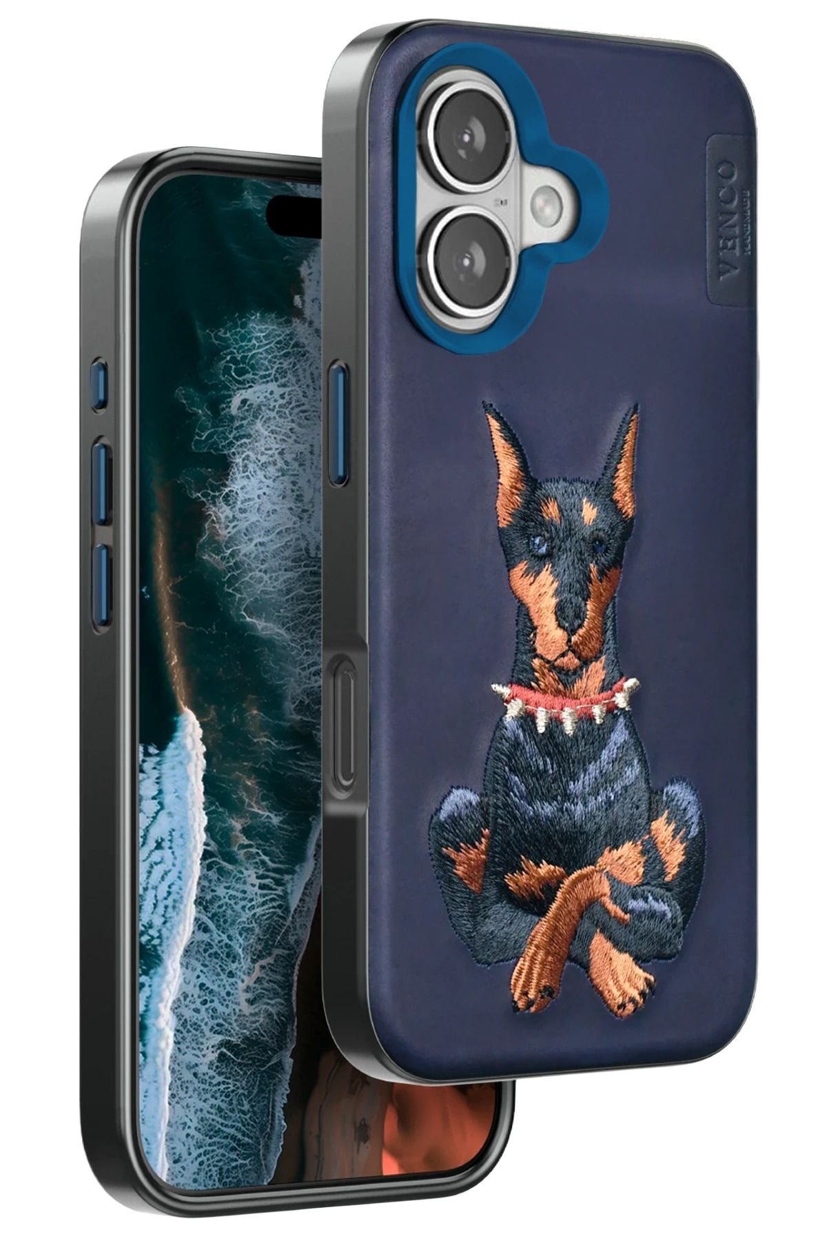 venco iPhone 16 Perma Desenli Kapak - Lacivert FERRG