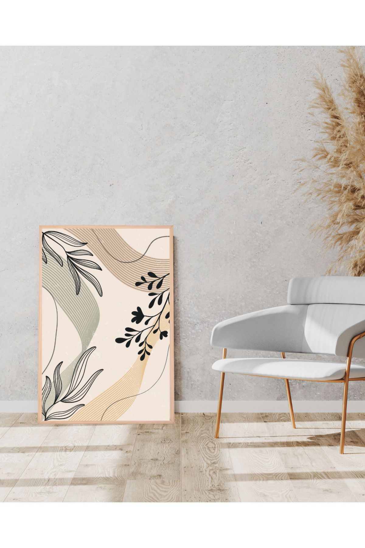 Tuba Decor Tek parça Ahşap Çerçeve Görünümlü MDF Tablo