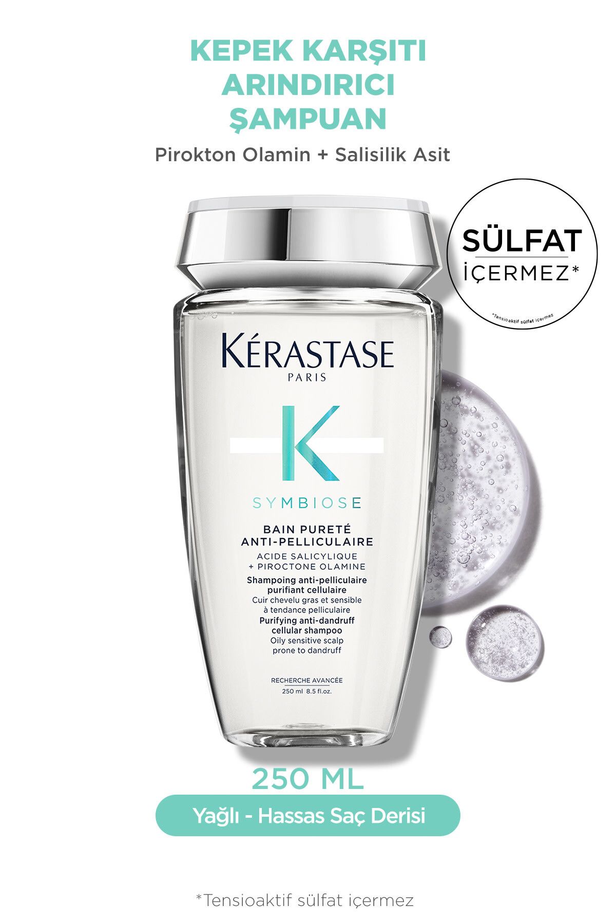Kerastase Symbiose Anti-Pelliculaire Saçın Yağ Seviyesini Dengeleyici Kepek Arındırıcı Şampuan 250ml