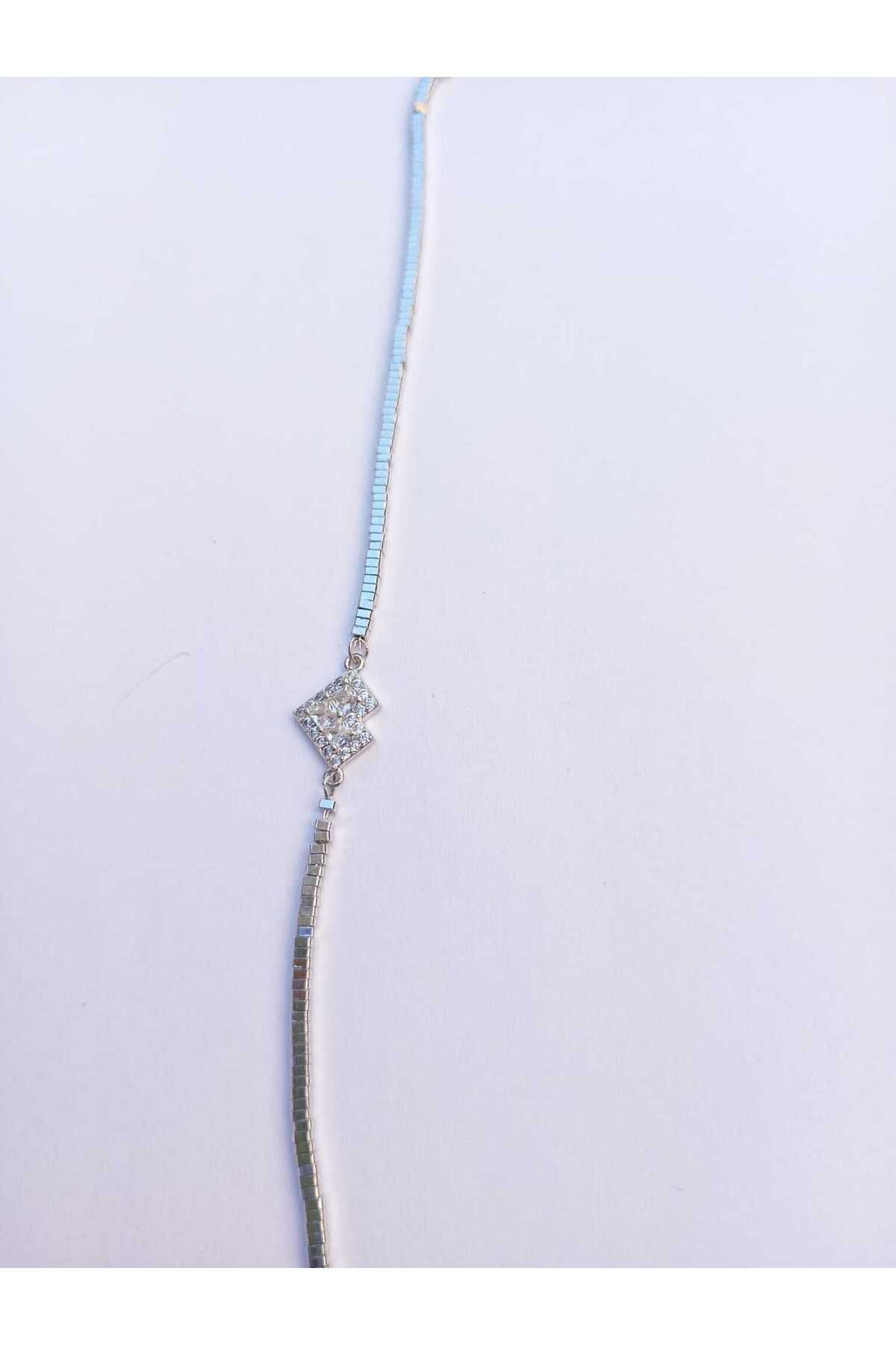moon jewels Silver Vıp Kalp Detaylı Bileklik