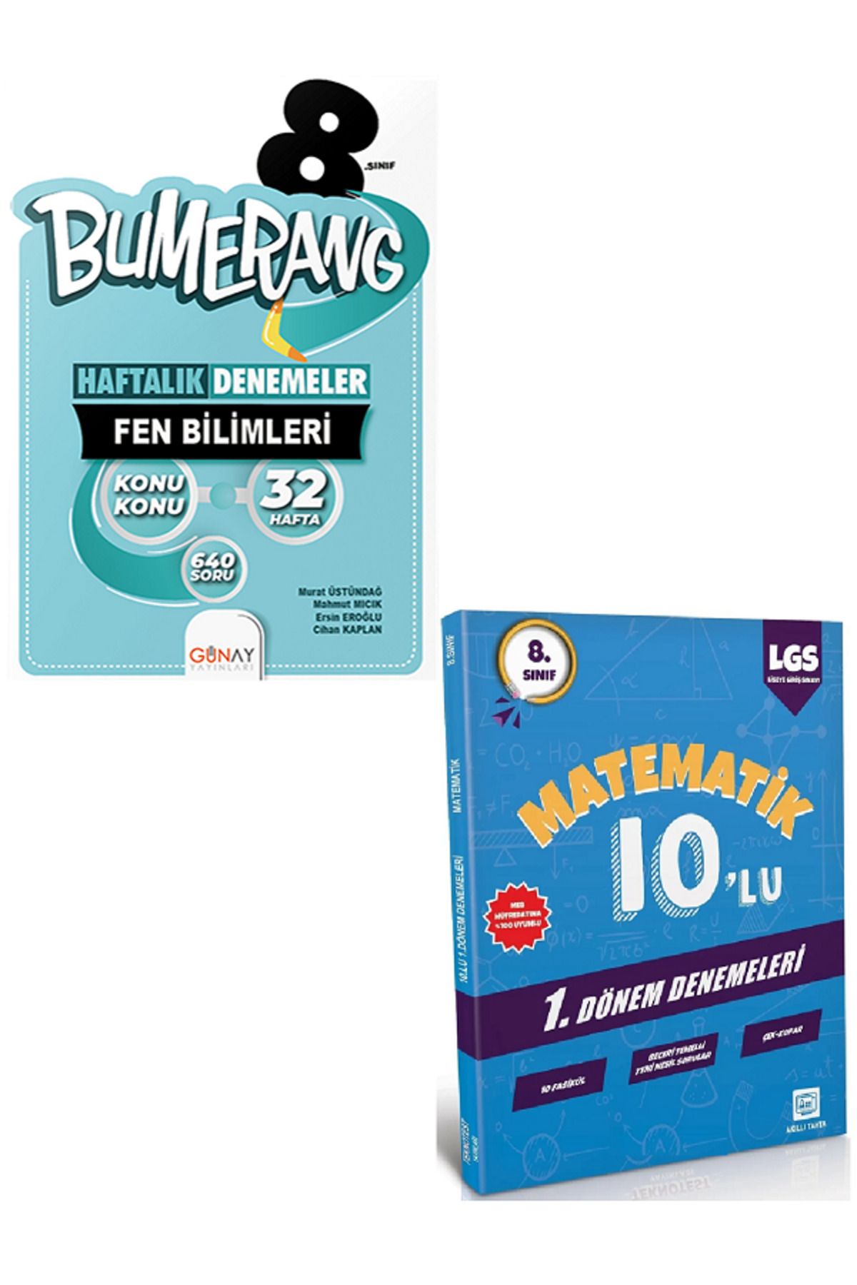Efsane Yayınları 8.Sınıf Günay Bumerang Fen Bilimleri 32 Haftalık Denemeler + 10'Lu Matematik Deneme HEDİYE - 2 KİTAP