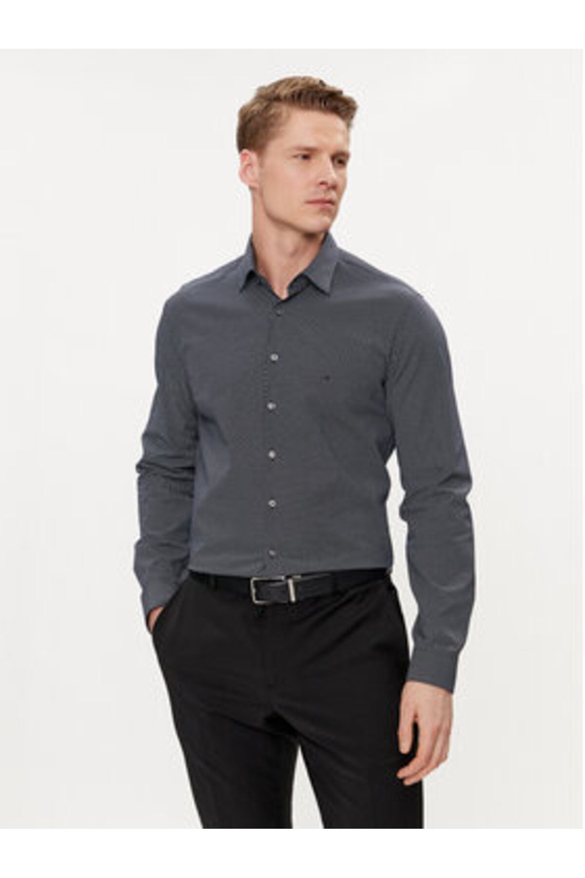 Calvin Klein-Mens Shirt K10K112609 Navy Blue 4