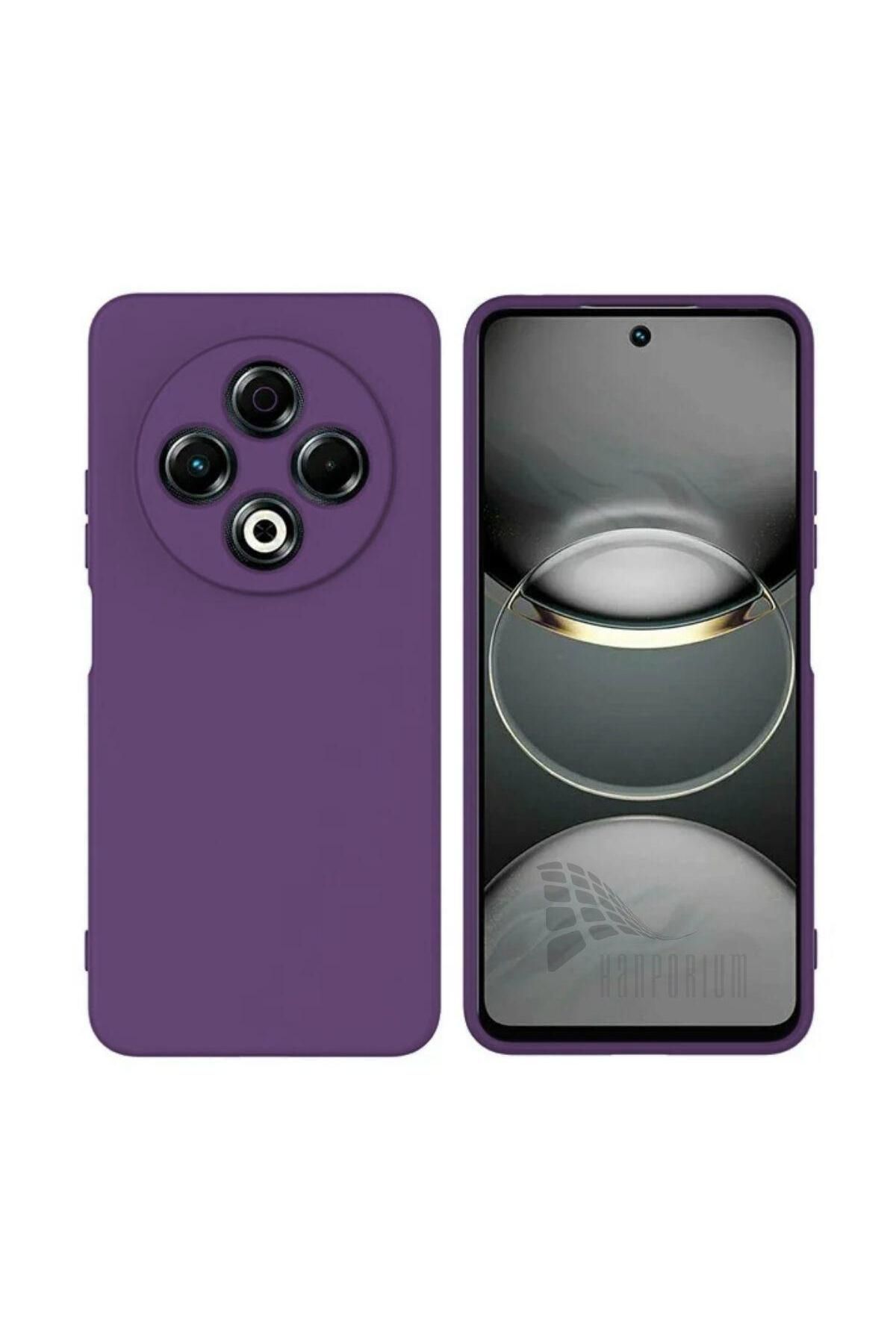 HANPORIUM Tecno Spark 30 Uyumlu Silikon Kılıf - Kamera Korumalı Esnek Pastel Renk Kapak - Mor