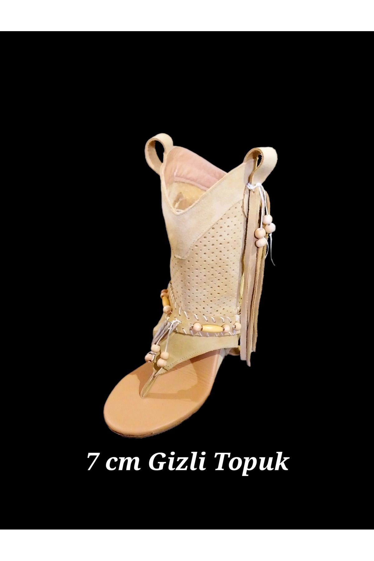 MaisonStanbul Gizli Topuk Hakiki Süet Sandalet
