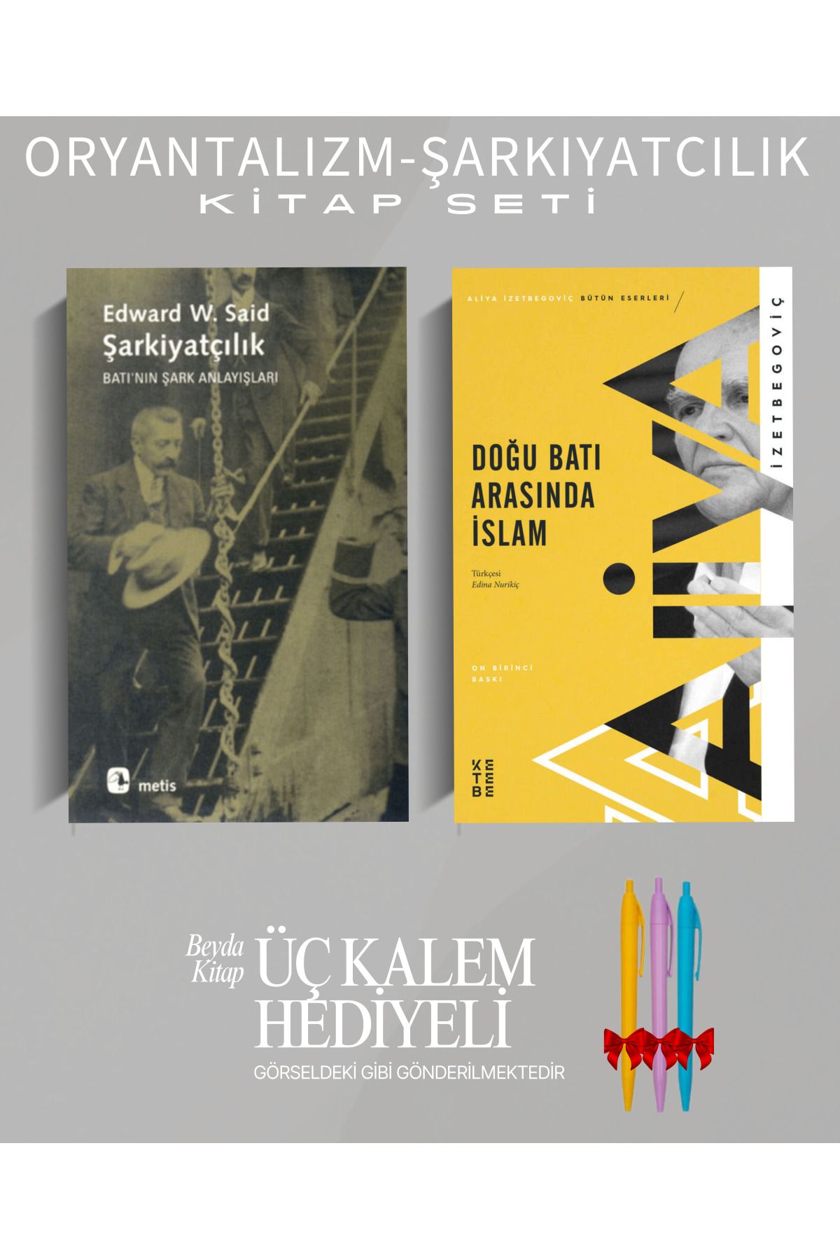 Metis Yayınları Şarkiyatçılık - Doğu Batı Arasında İslam- Edward Said - Kitap Seti - Kalem Hediyeli
