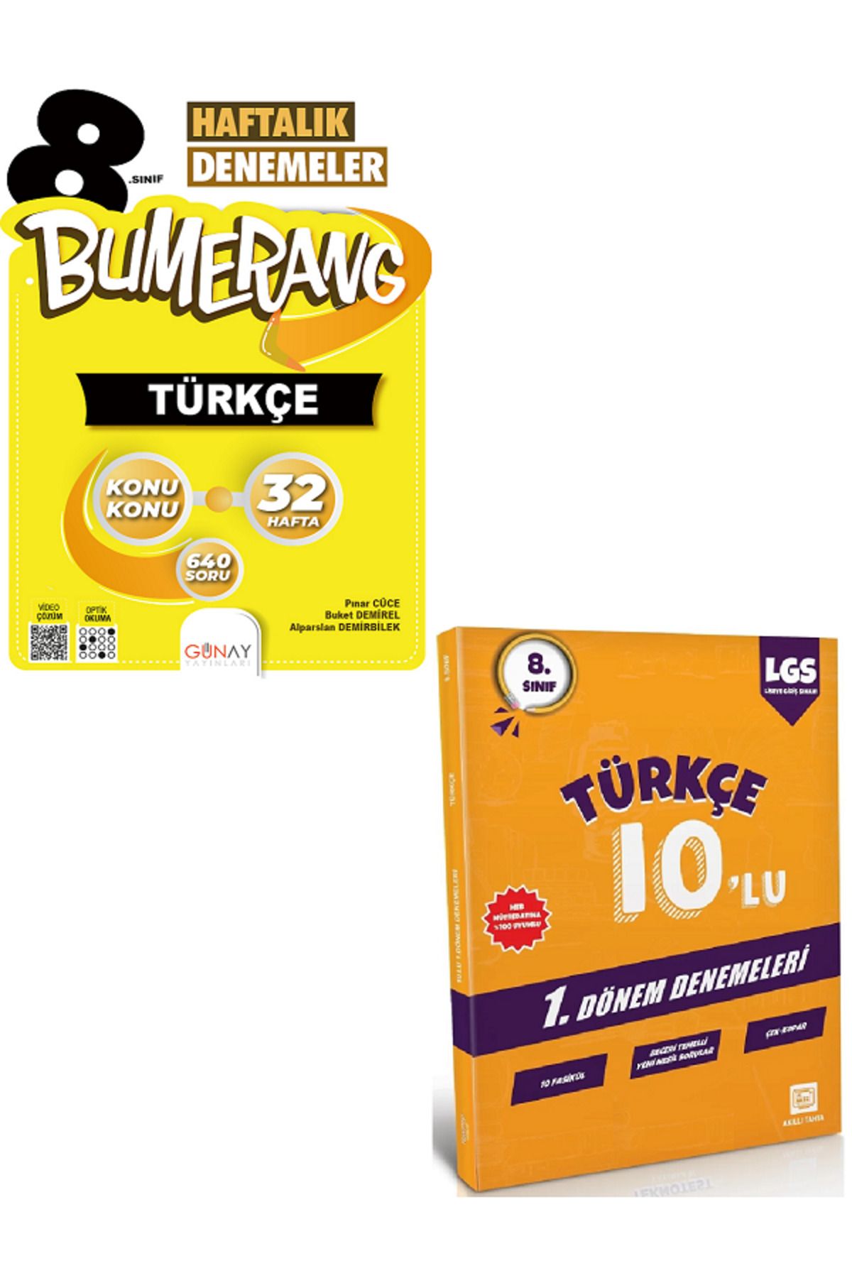 Efsane Yayınları 8.Sınıf Günay Bumerang TÜRKÇE 32 Haftalık Denemeler + 10'Lu TÜRKÇE Deneme HEDİYE - 2 KİTAP