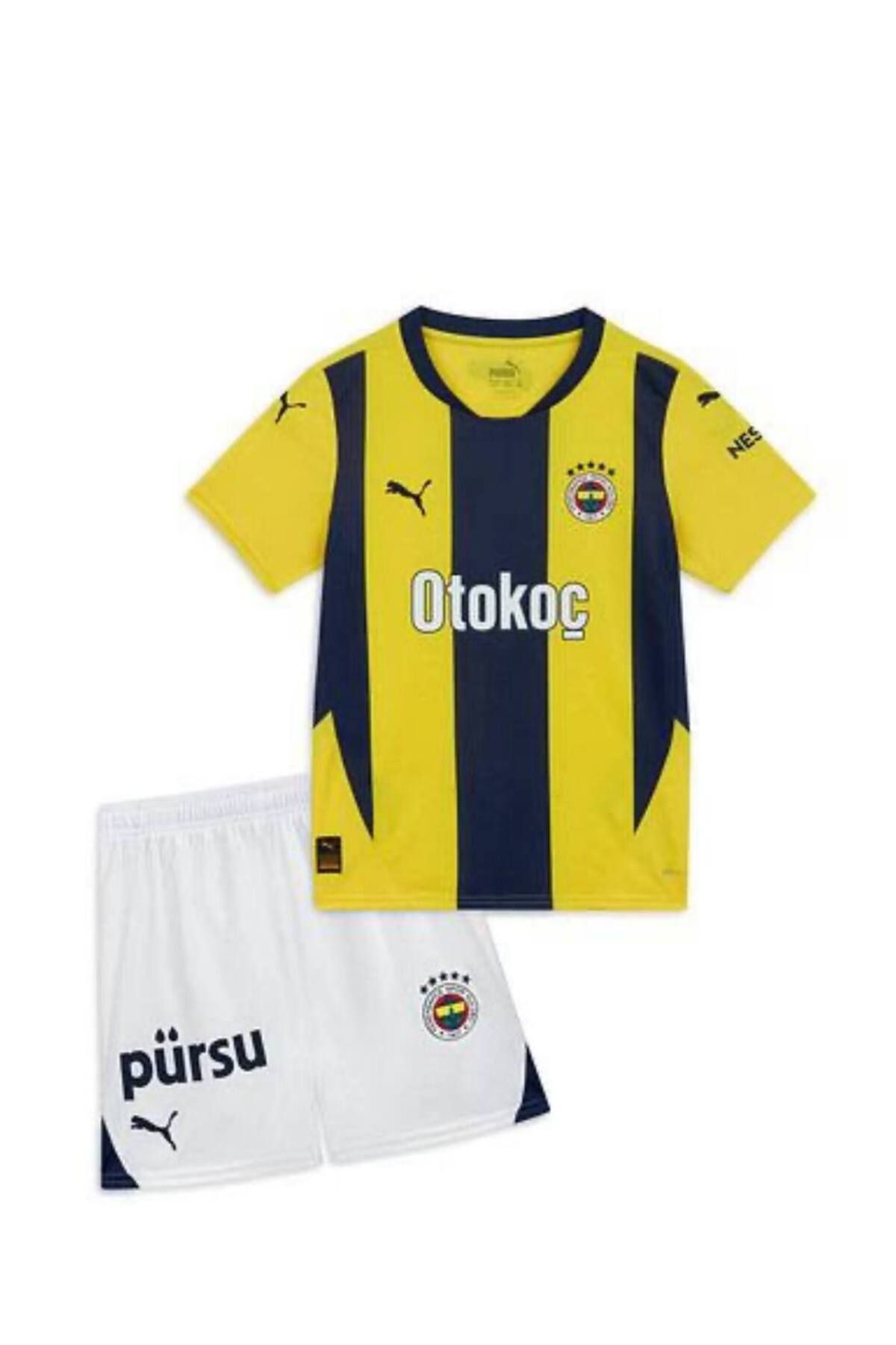 Alaturka Mix Yeni Sezon 2024-25 ᖴEᑎEᖇᗷᗩᕼÇE İç Saha Çubuklu Çocuk Forması