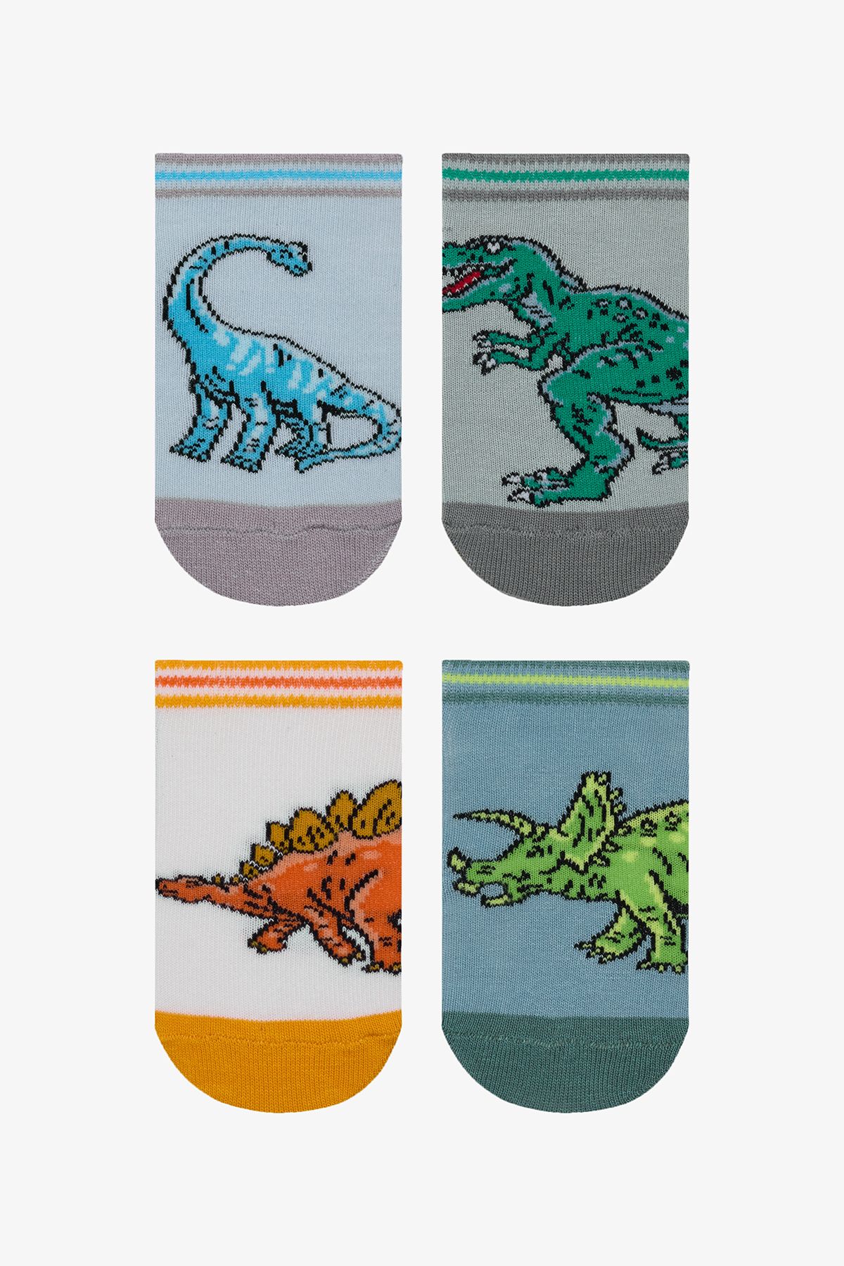 Penti Chłopięce Skarpetki Do Kostki Big Dino Multicolored 4-pack Mężczyzna - 38-40