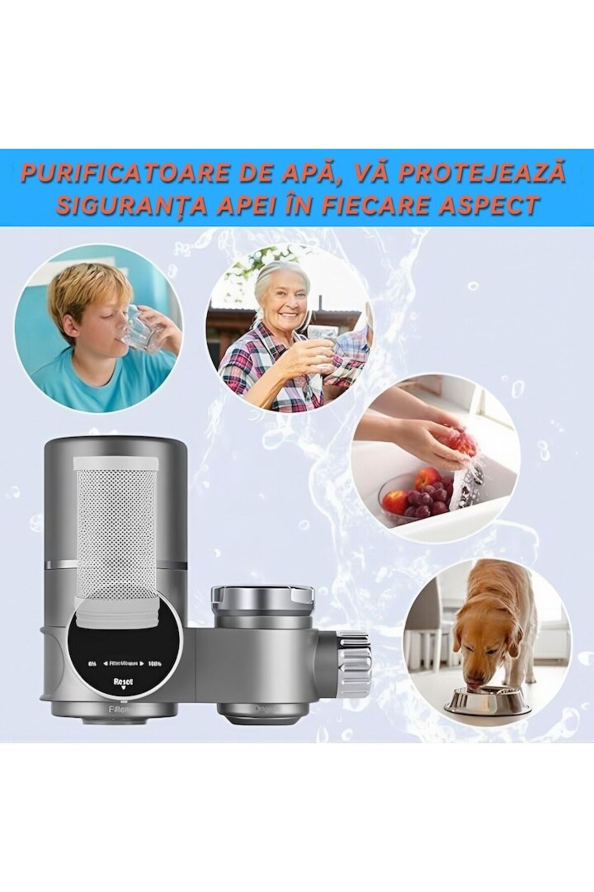 OEM-Replacement Filter Cartridge for Water Purifier Faucet with Digital Display 3