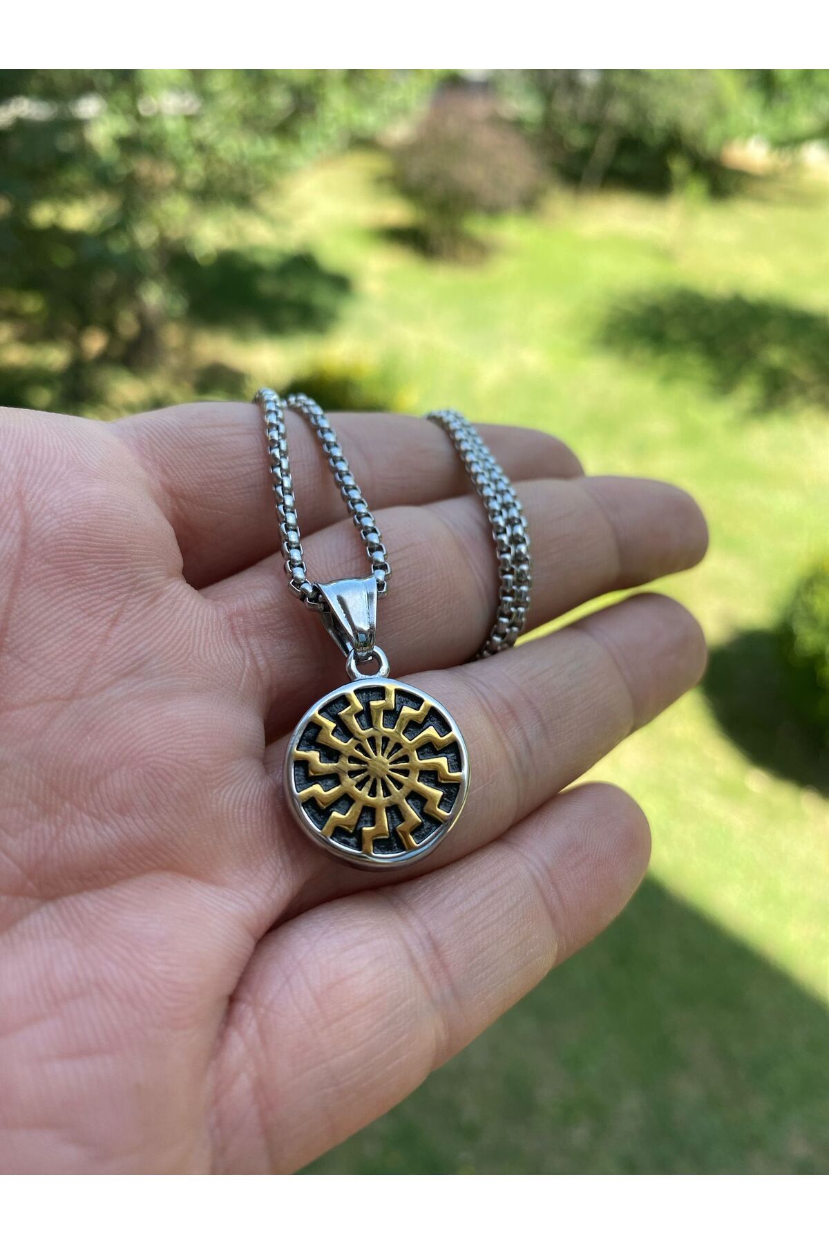 Viking Küçük Boy İskandinav Figürleri Nordik Sembollü 316L Çelik Paslanmaz&Kararmaz Unisex Kolye