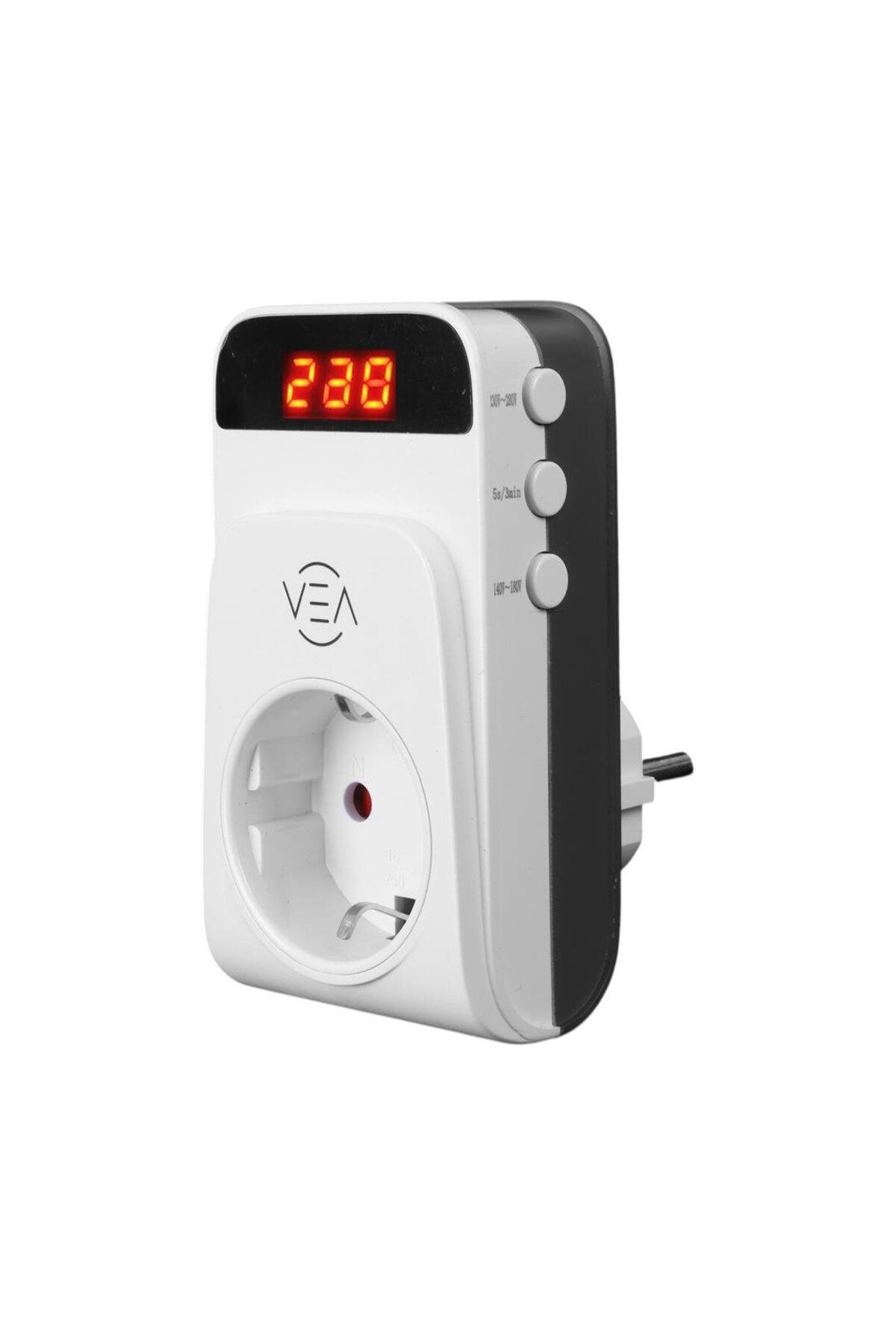 VEA-Ve-25530 15A 3520W Single Digital Display Surge Protected Socket 1