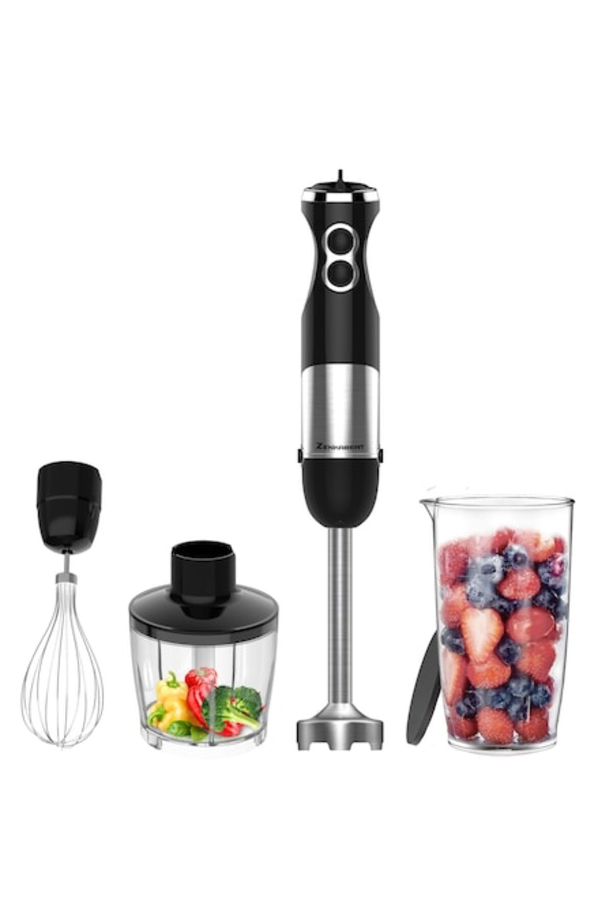 zenkabeat Set Blender 4 In 1 Zenkabeat B23 Cu Putere 1000w, Mixer Vertical Profesional, 6 Trepte De Viteza Si - One Size