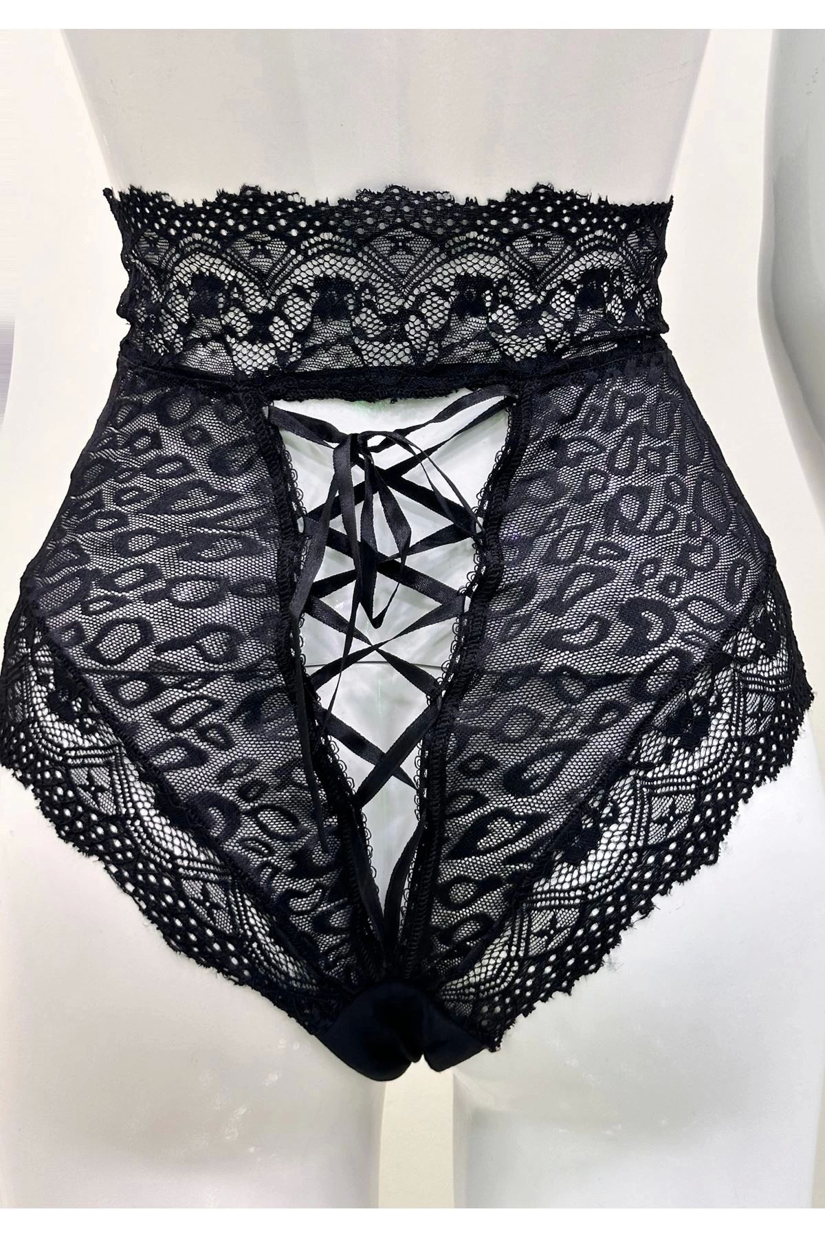 ShopNova Siyah Dantelli Yüksek Bel Külot Venüs-k1013