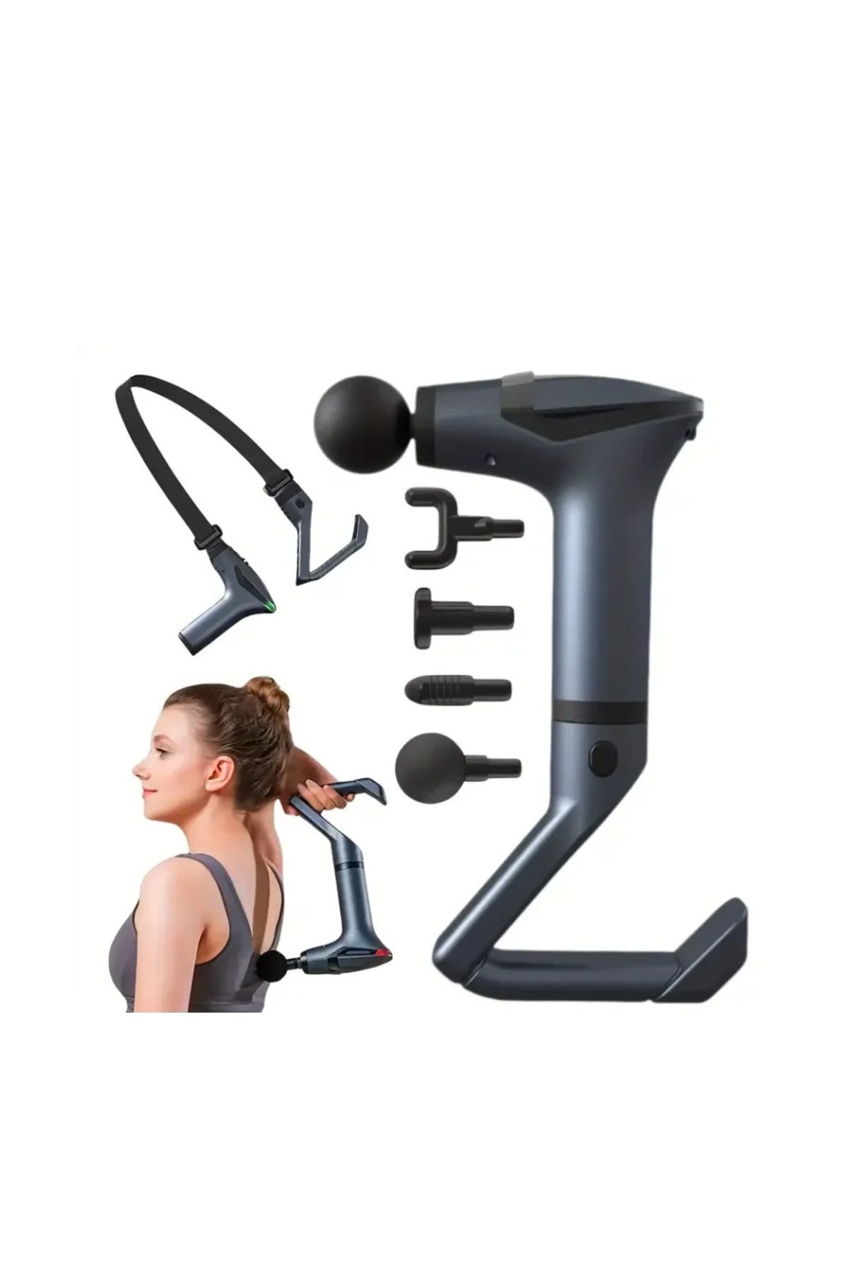 COMFIER Profesyonel LCD Göstergeli Çok Fonksiyonlu Spor Fitness Tüm Vücut Masaj Tabancası