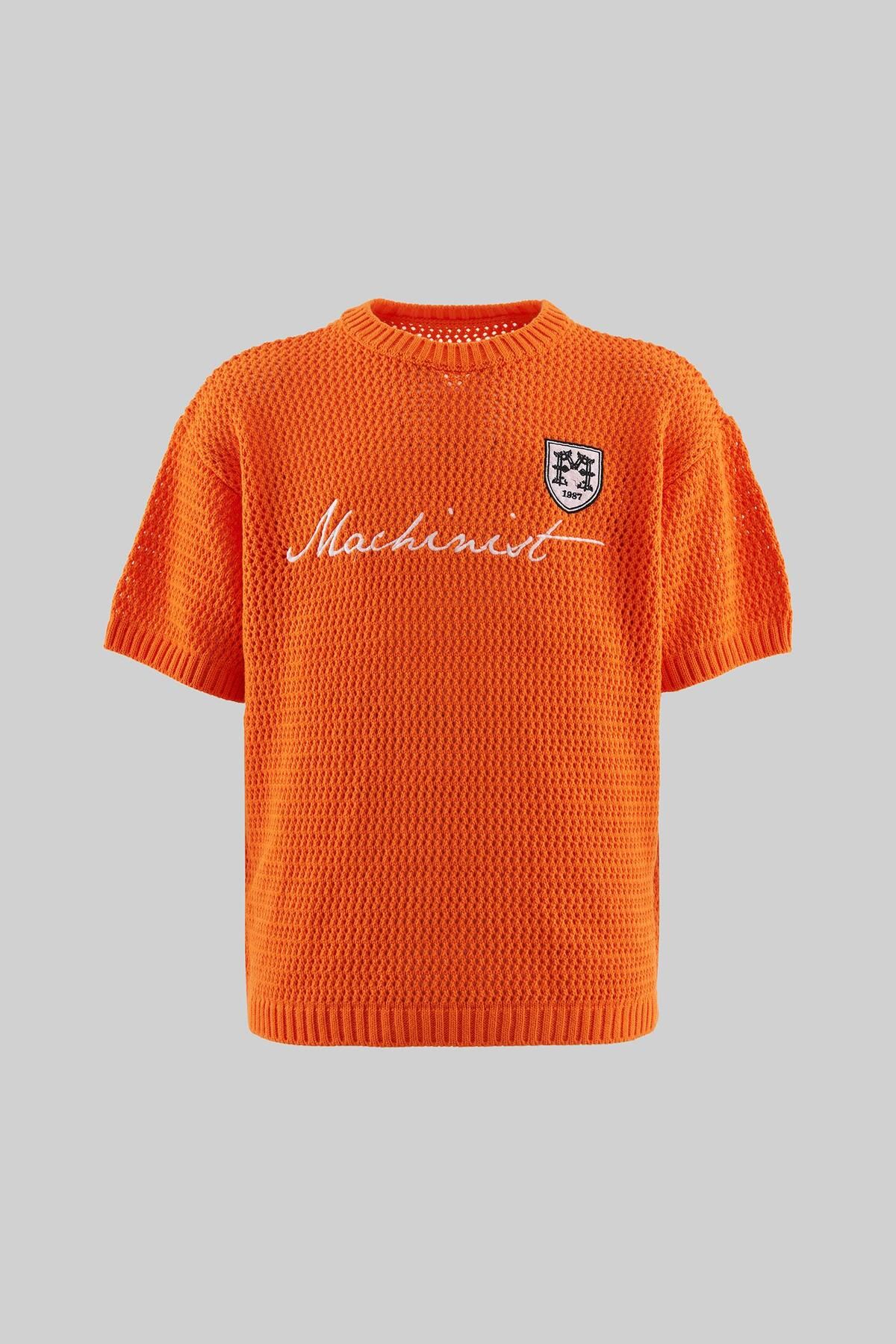 Machinist Mchnst Knıt Badget Detaıled Tee Orange