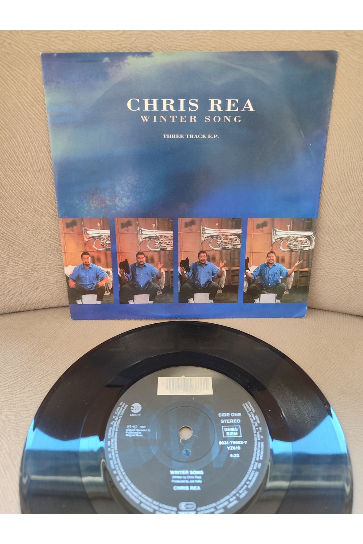 Plakperest CHRIS REA - Winter Song 1986 Hollanda Basım 3 Parçalık EP Plak 2. el