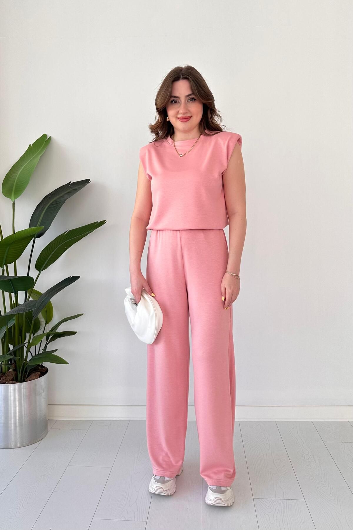 MaziButik Vatkalı Modal Takım Pembe
