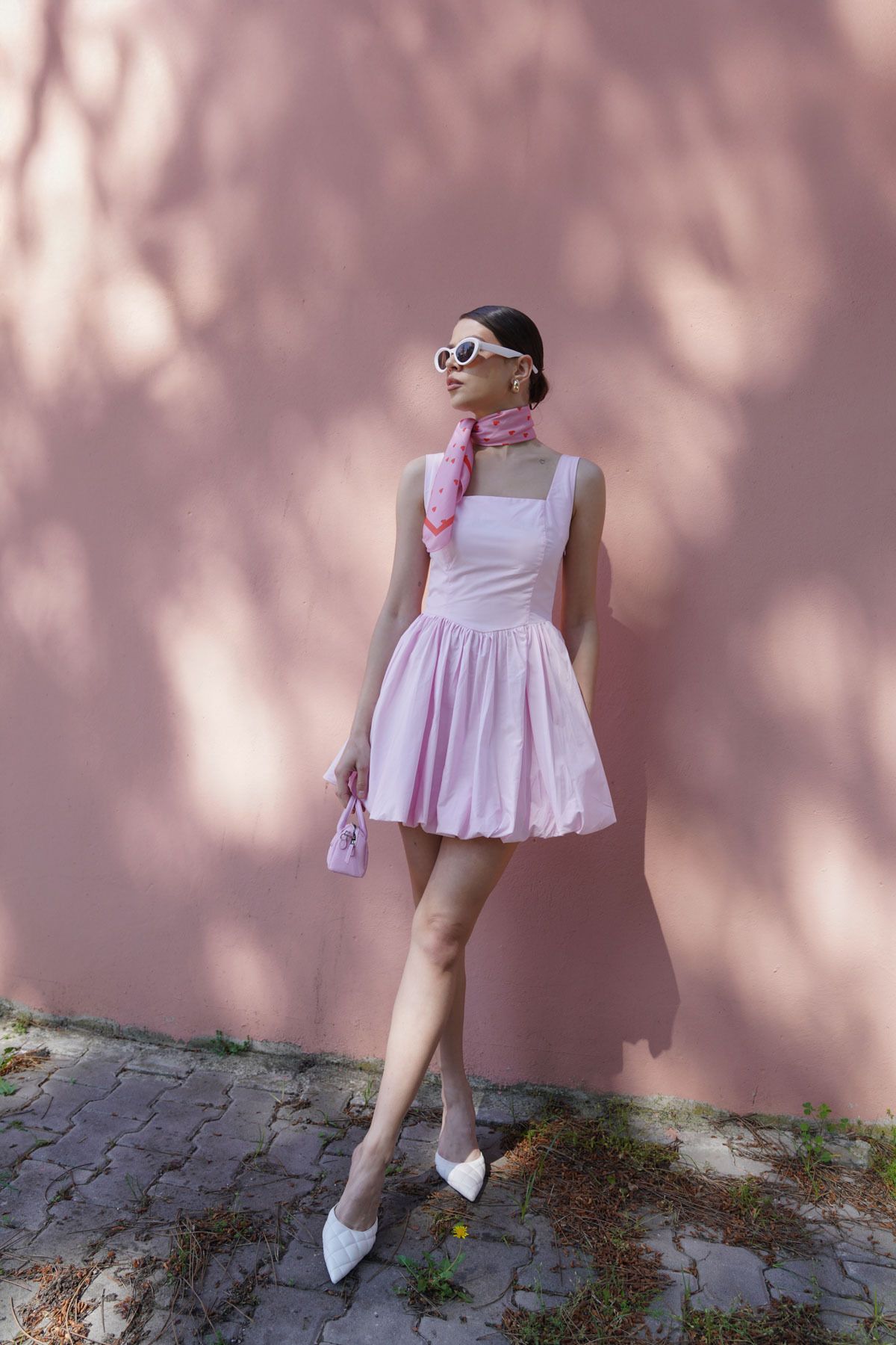 SeninOlsun Pembe Balon Elbise