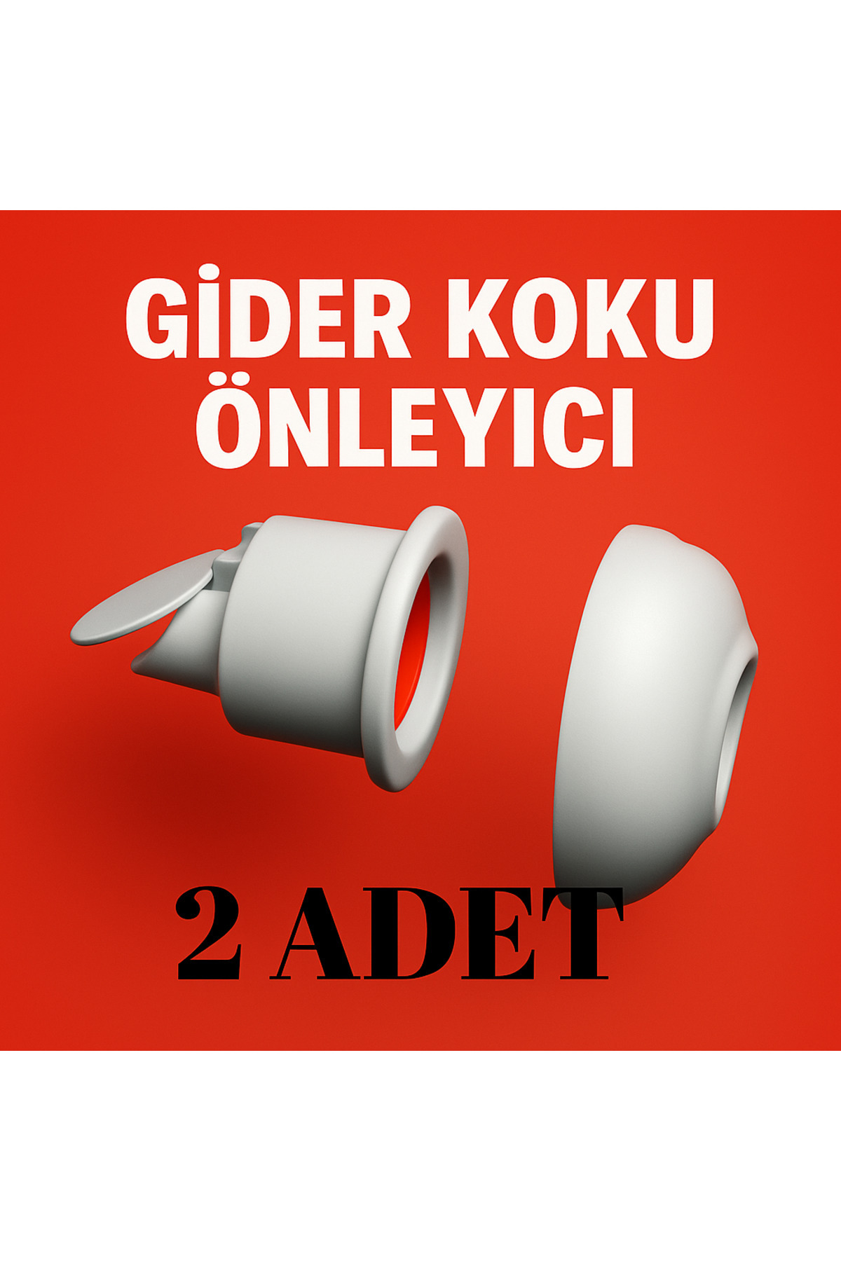 DESIPHON 2 ADET Koku Yok! Çekvalfli Adaptör Conta Lavabo Gideri Koku Önleyici