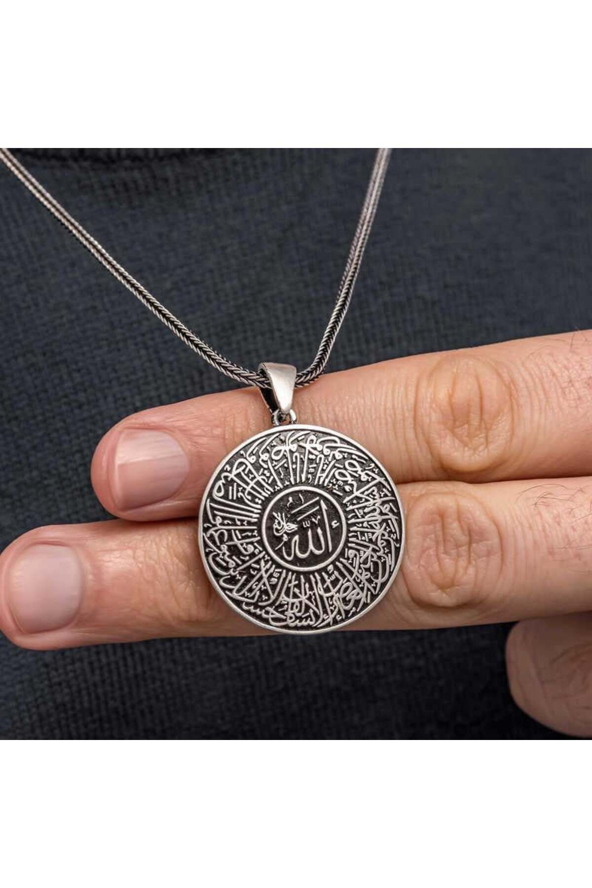 alsepeteavm Gümüş Desenli Zülfikar Kılıcı Erkek Kolye