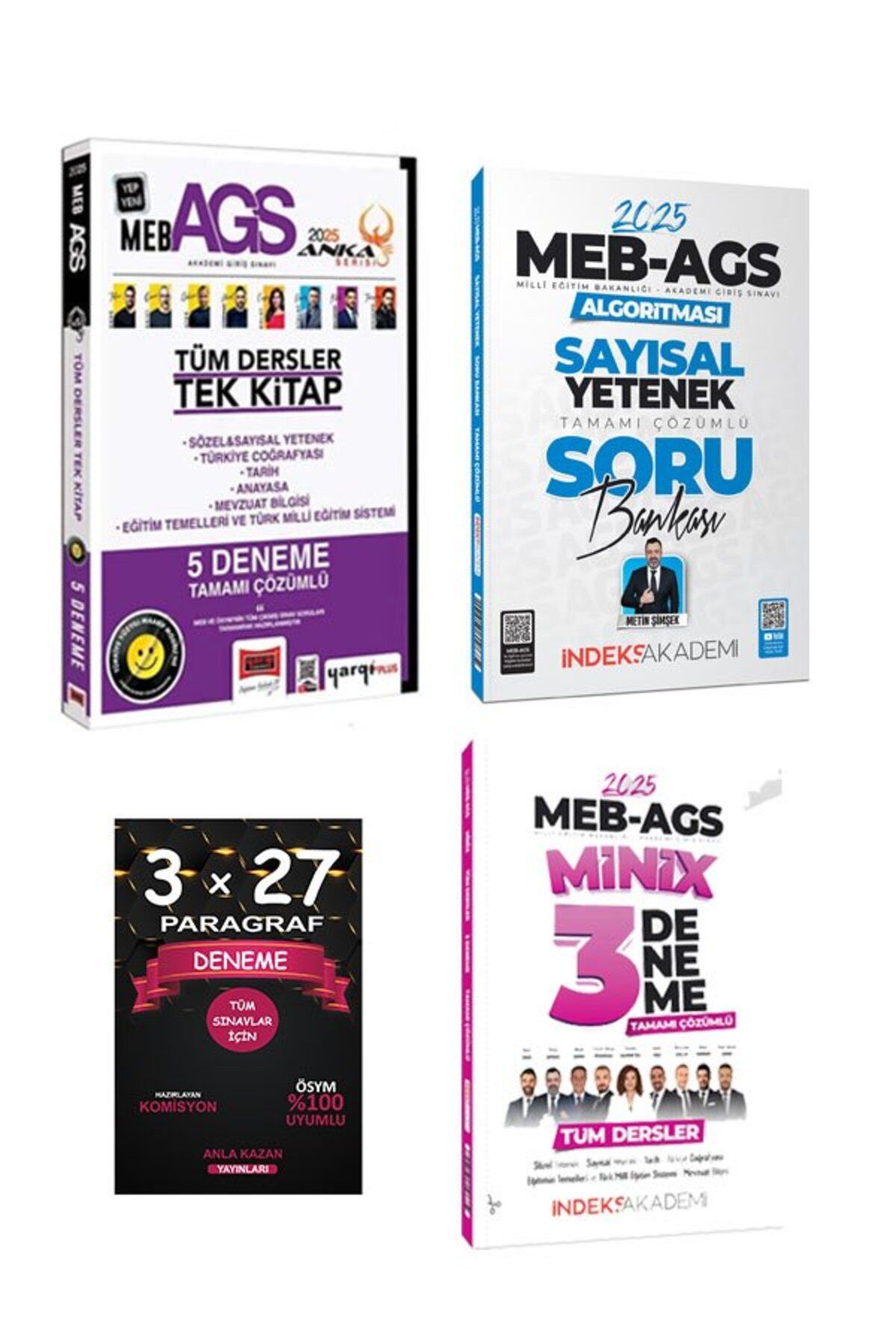 Anla Kazan Yayınları Yargı+İndeks Akademi 2025 MEB-AGS Tüm Dersler Tek Kitap Deneme+İndeks Akademi AGS Sayısal Yetenek S