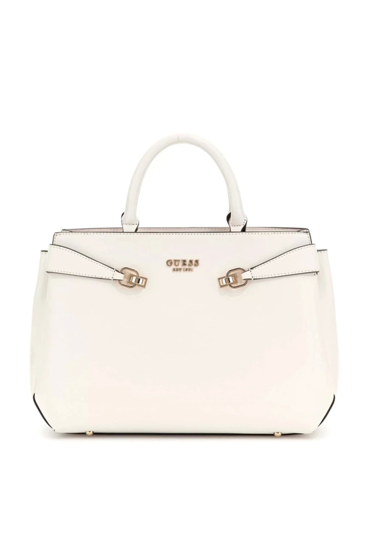 گس کیف دستی زنانه مدل لورلی مدل GIRLFRIEND SATCHEL به رنگ سفید مایل به کرم HWVG9639060-BON