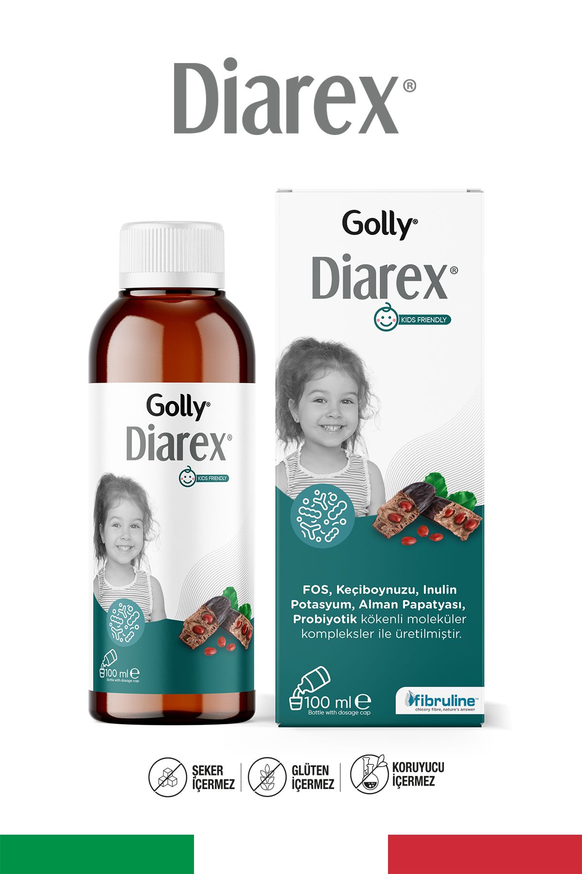 GOLLY Diarex FOS, Keçiboynuzu, İnülin, Probiyotik 100 Ml