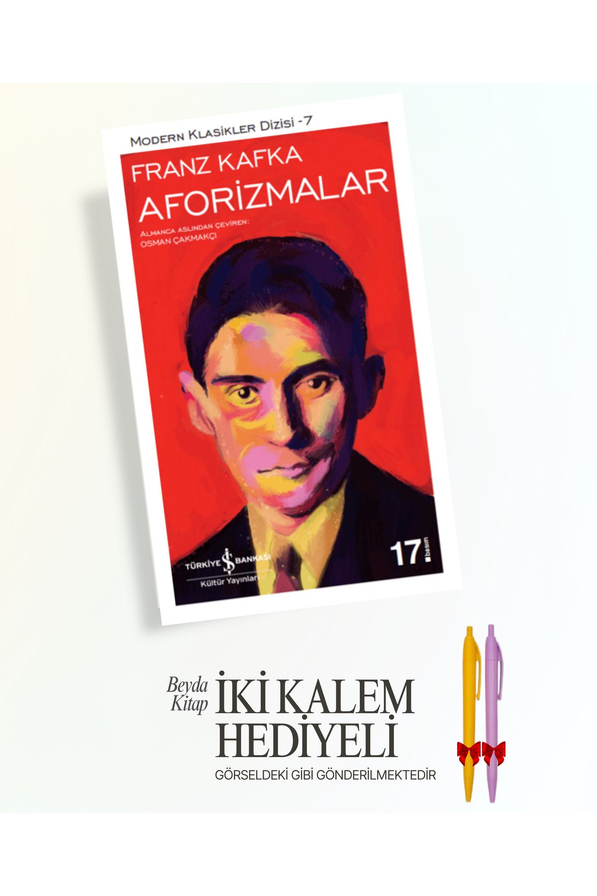 TÜRKİYE İŞ BANKASI KÜLTÜR YAYINLARI Aforizmalar - Franz Kafka - İki Kalem Hediyeli - ISMDRKLS