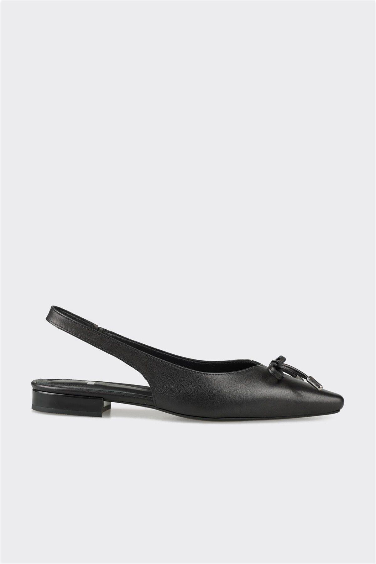 Elle Shoes Siyah Deri Kadın Günlük Ayakkabı