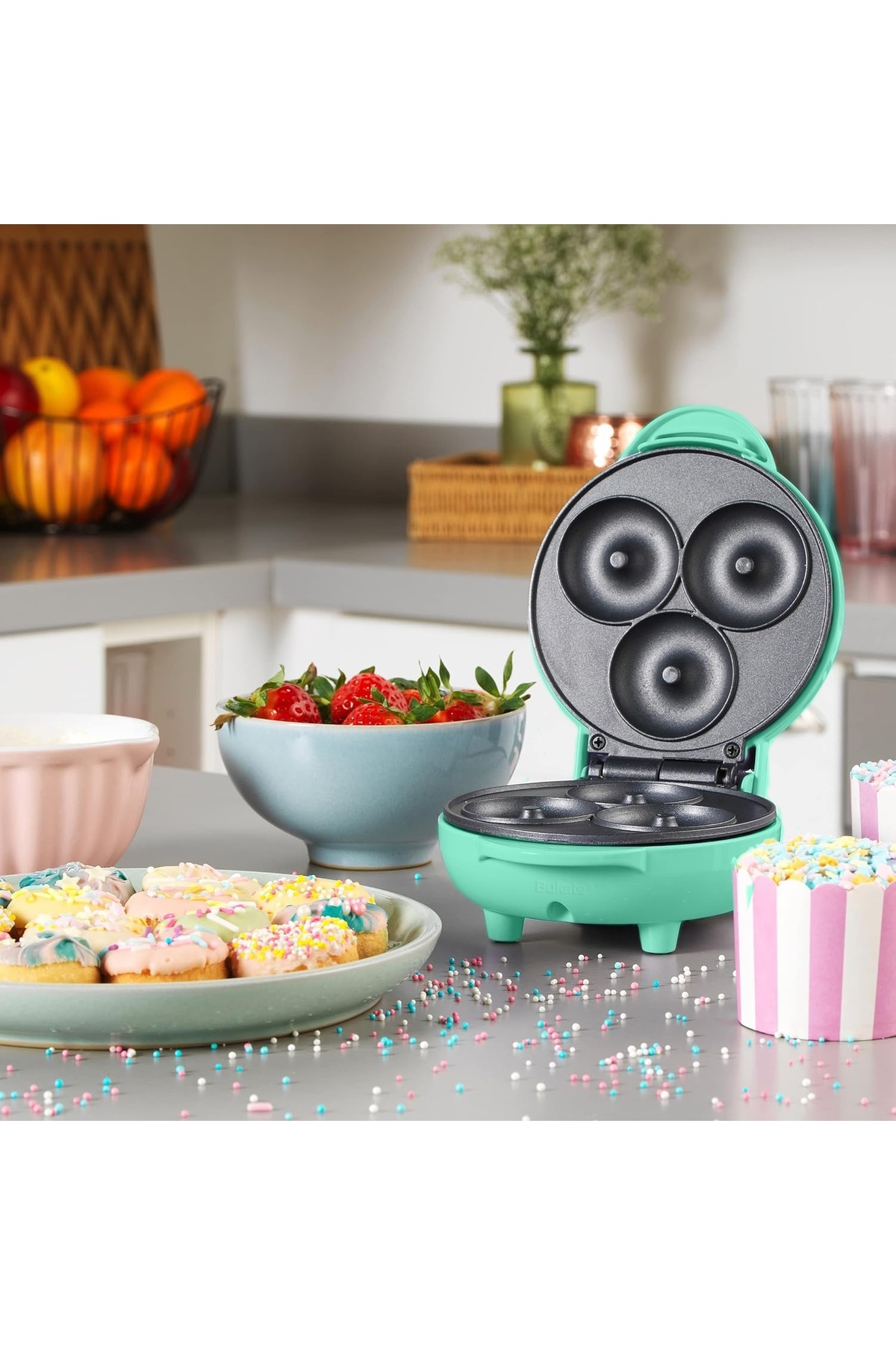 Bukate-Mini Donut Maker, Bukate®, Non-Stick Plates 6