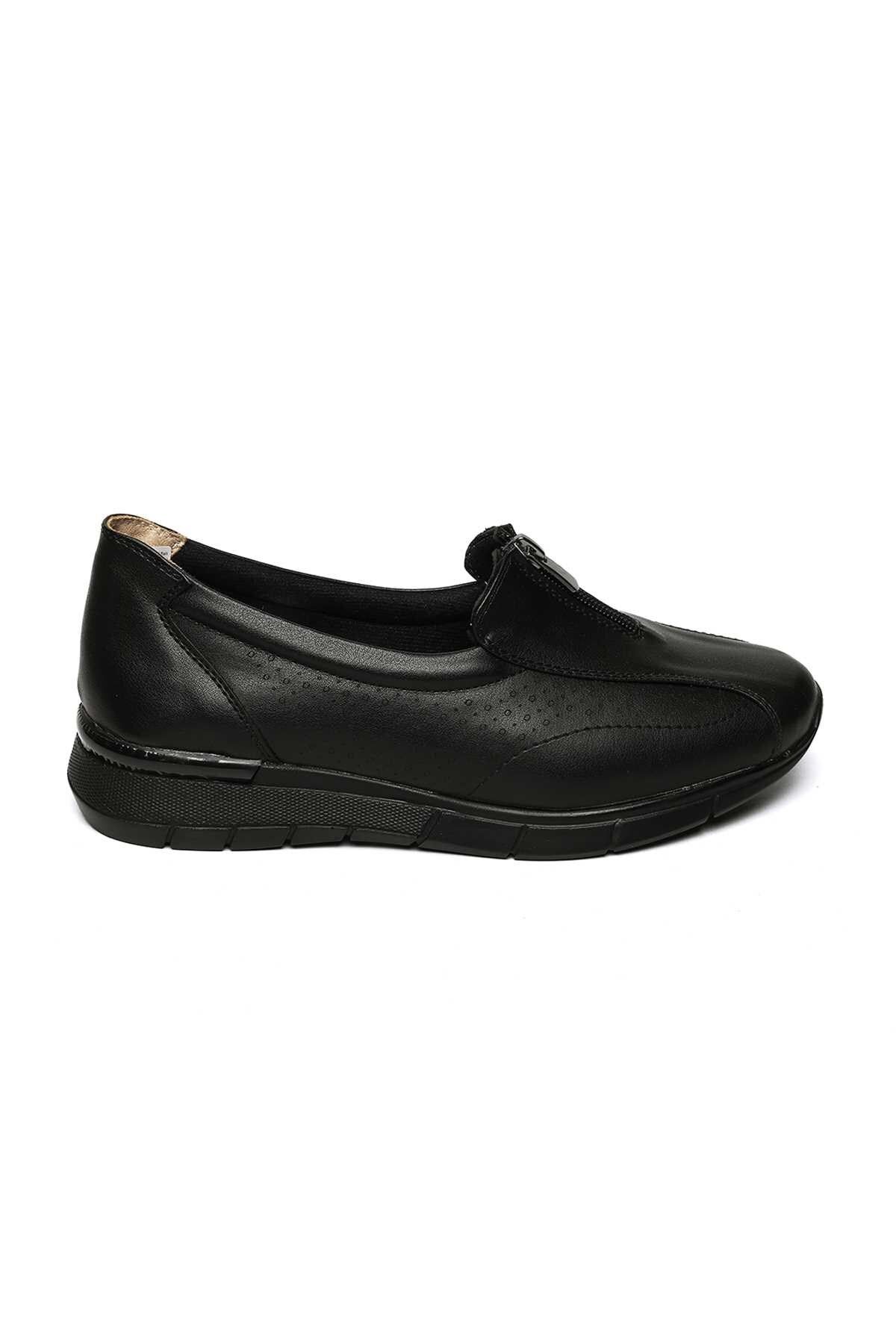 Bestello Bağcıksız Fermuar Detaylı Poli Taban Comfort 018-F226 Kadın Ayakkabı