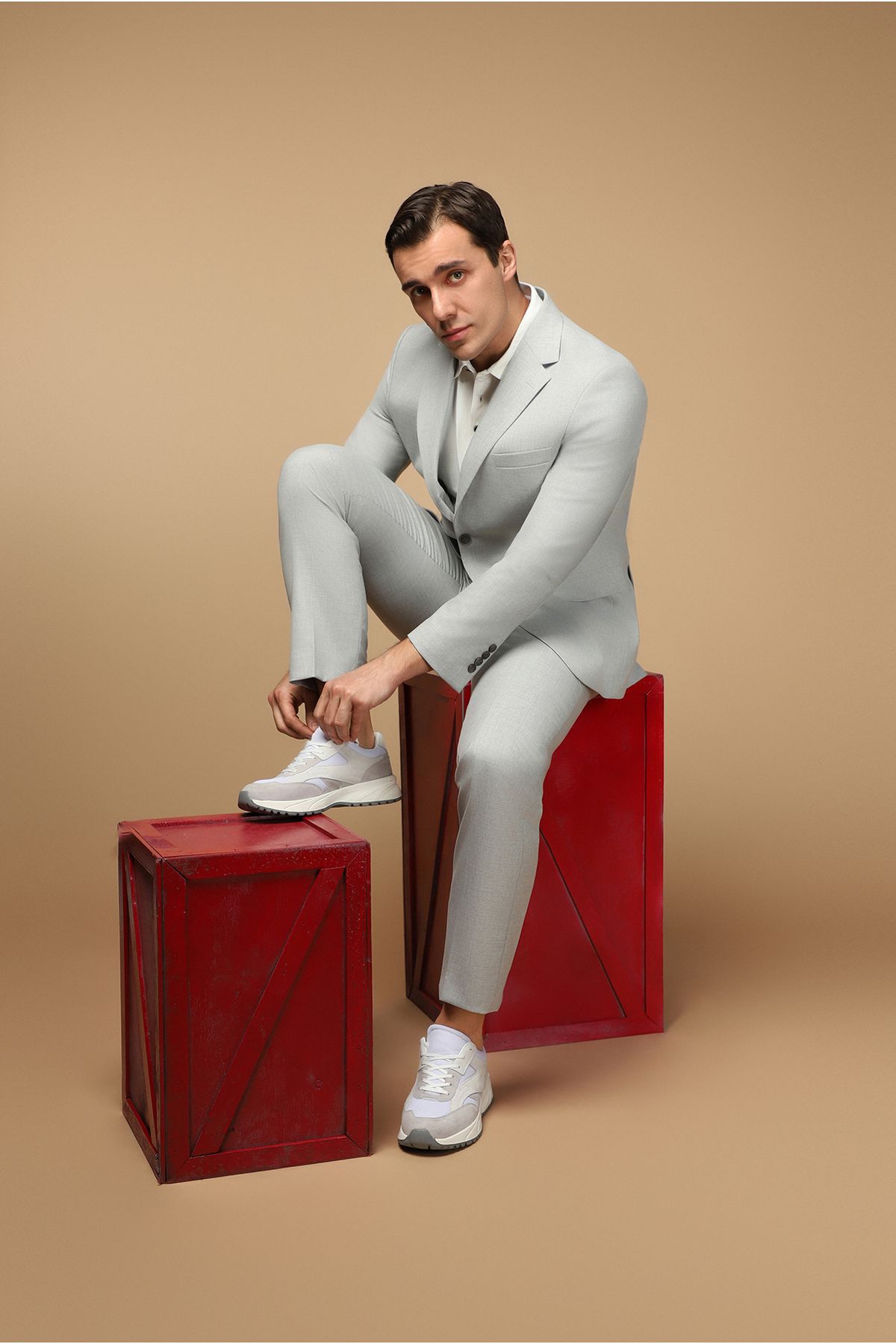 Kiğılı Slim Fit Dar Kesim Klasik Takım Elbise
