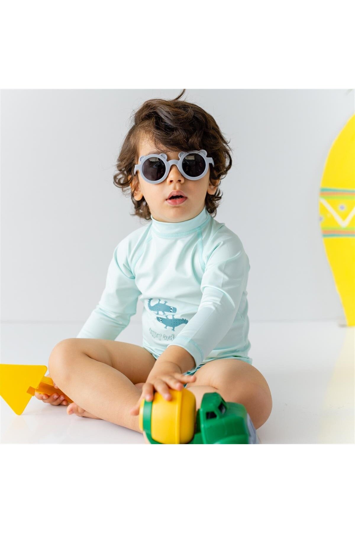 Mama Yoyo Baby Kids Uv Korumalı Uzun Kollu Mayo Alt Üst Takım // Crocco Timsah Desen (ŞAPKA DAHİL DEĞİLDİR) fotoğrafı 2 (önizleme)