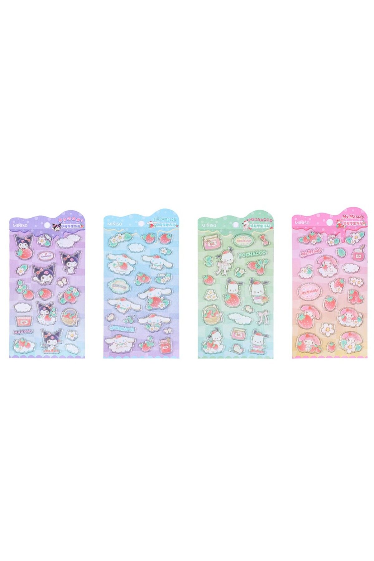 Miniso Sanrio Lisanslı Çilek Serisi Jel Sticker