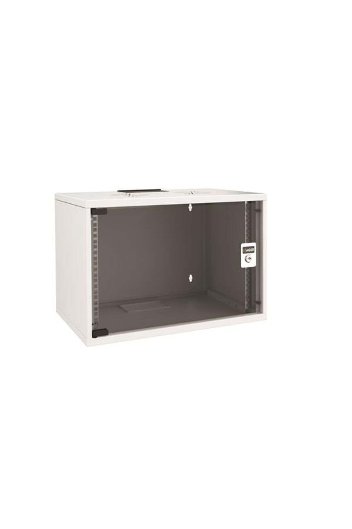 AGER 9U 600x600mm Duvar Tipi Beyaz Kabinet Demonte FLAT AG-AF09U6060B1-CBAA-A-D1