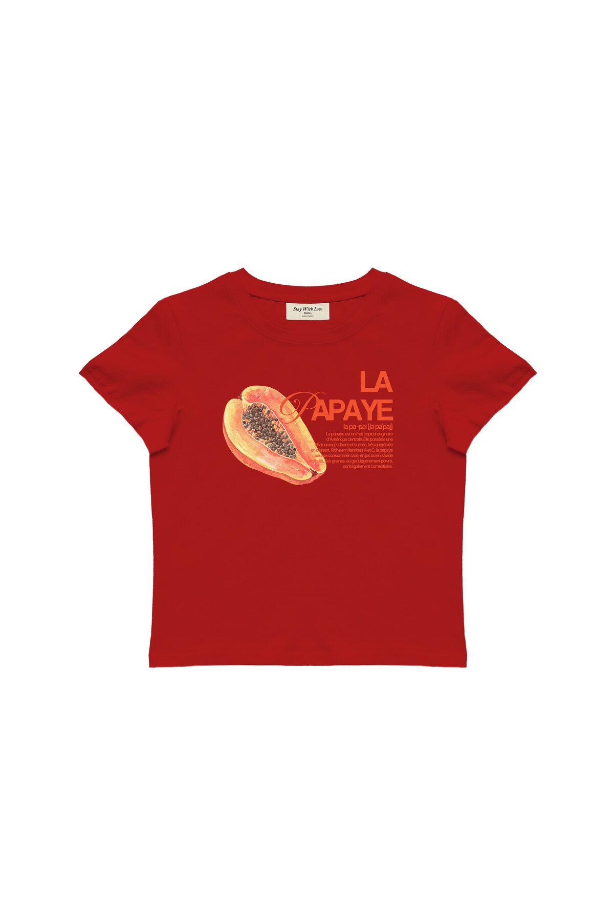 lethestudios La Papaye Baskılı Baby Tee Crop Top
