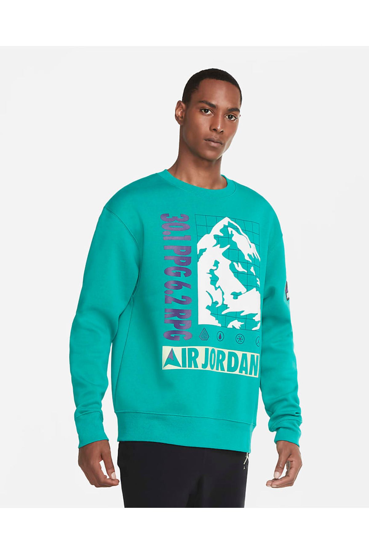 Nike Jordan Winter Utility Jumpman Men's Crew 'Neptune Green'