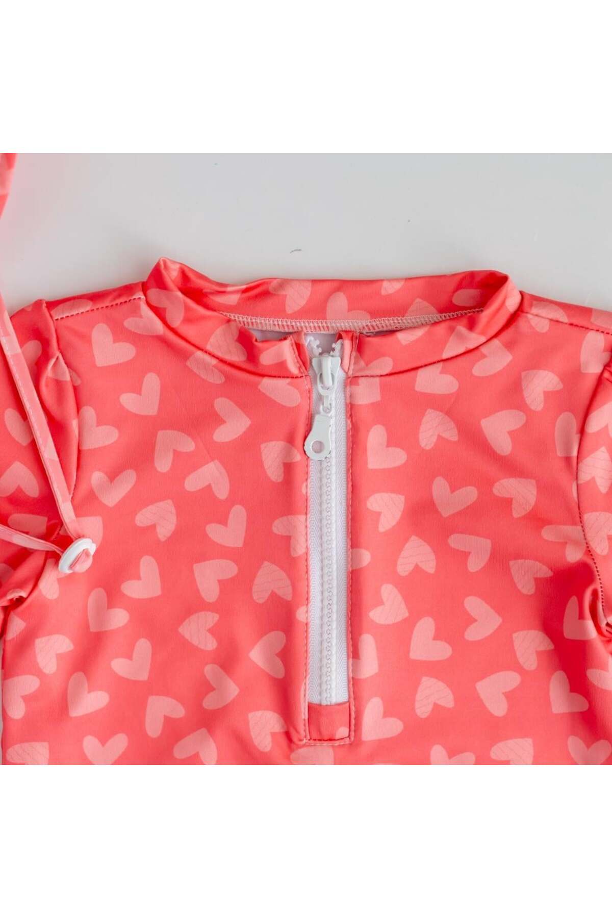 Mama Yoyo Baby Kids Önden Fermuarlı - Alttan Çıtçıtlı Mayo Kalp fotoğrafı 3 (önizleme)