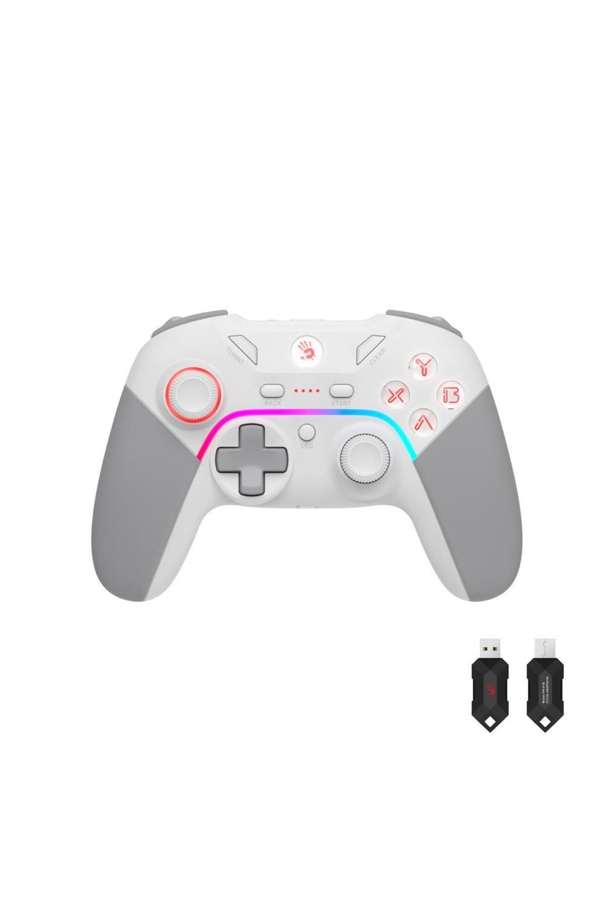 A4 Tech Bloody Gpw70 Rgb 2.4ghz Kablosuz&usb Pc Android Switch Ps3 Sports White Beyaz Gamepad