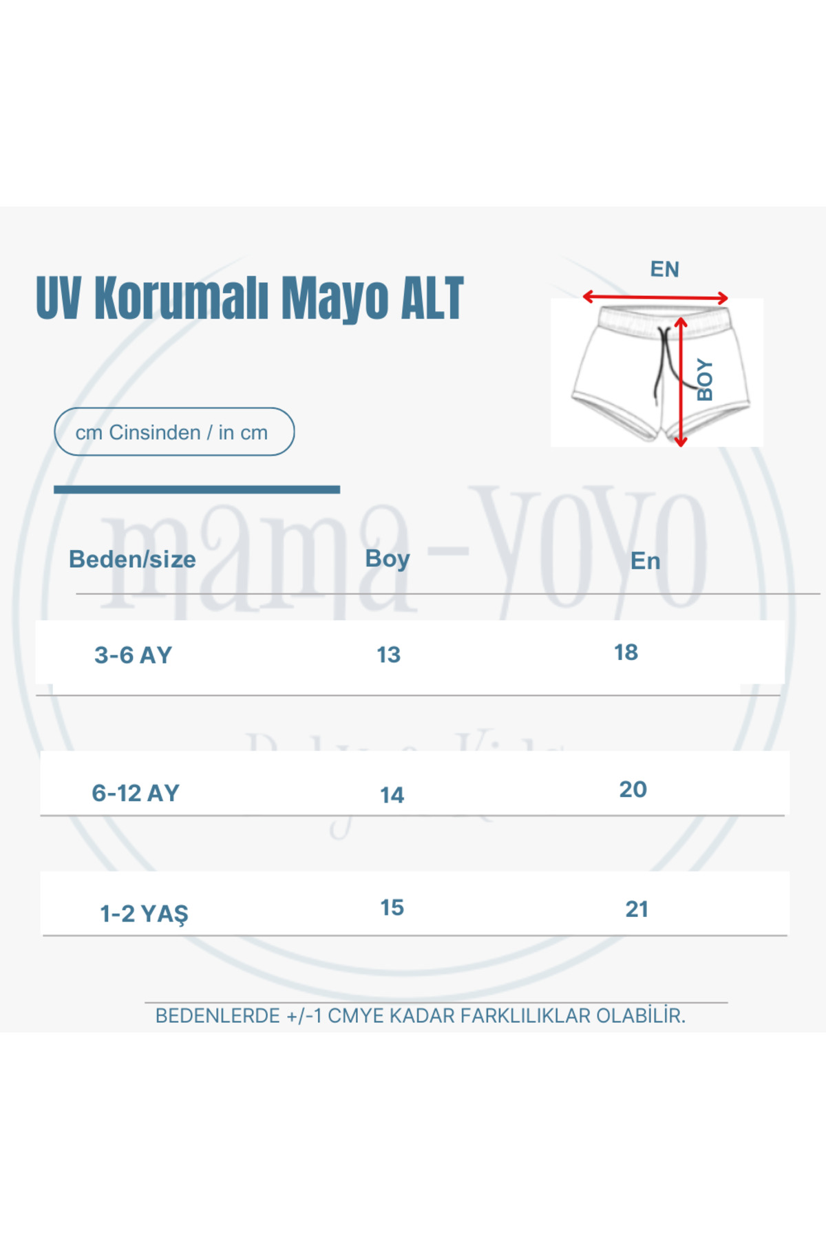 Mama Yoyo Baby Kids UV Korumalı Mayo TEK Alt - SURF fotoğrafı 2 (önizleme)