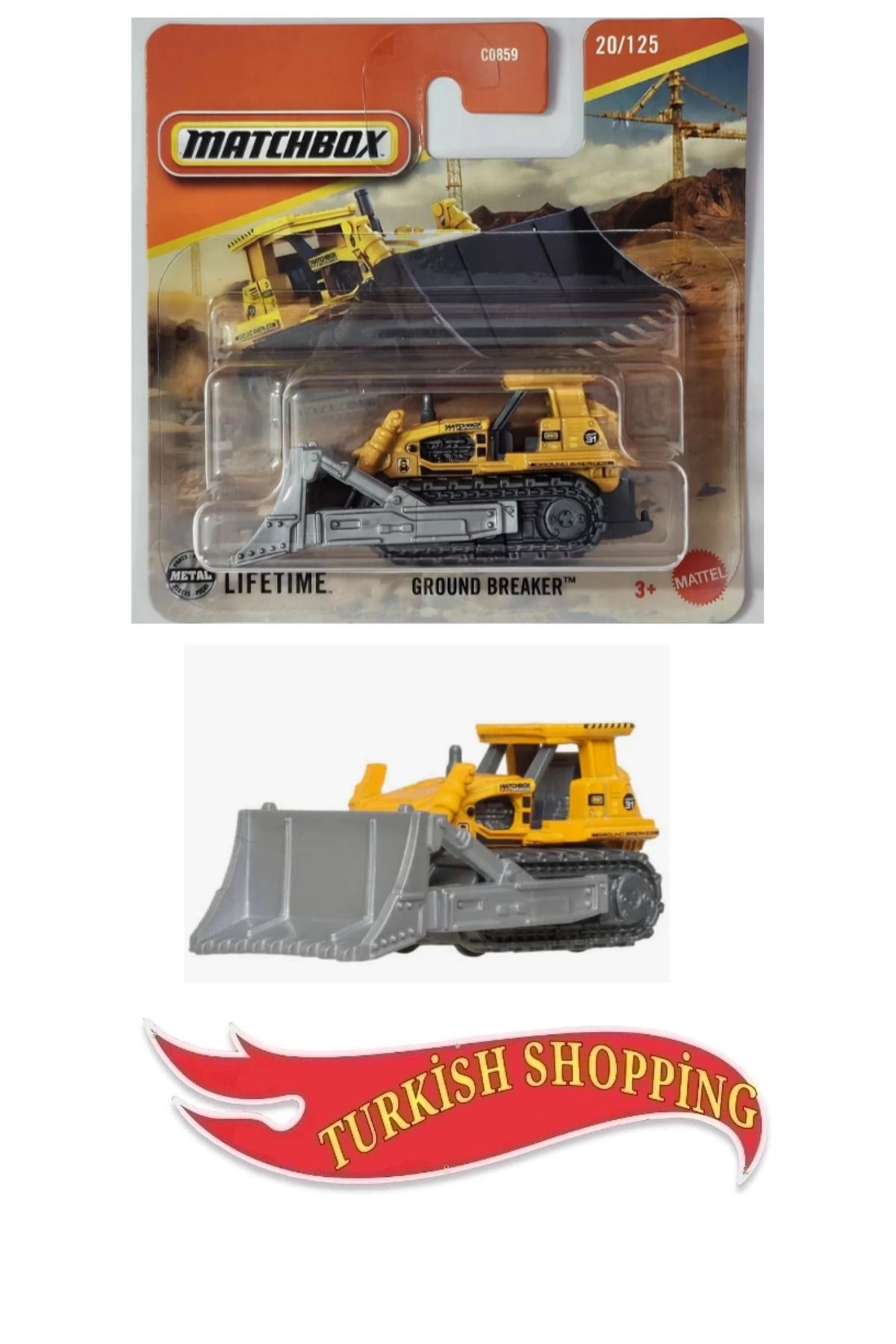 HOT WHEELS Matchbox 1:64 Ölçek Lifetime Ground Breaker Paletli Kepçe