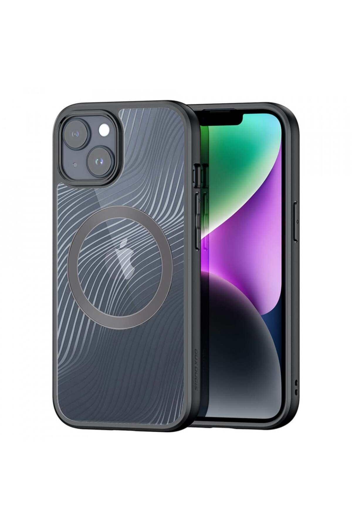 Dux Ducis Husa Pentru Iphone 15 Plus - Seria Dux Ducis Aimo Magsafe - Neagra - One Size