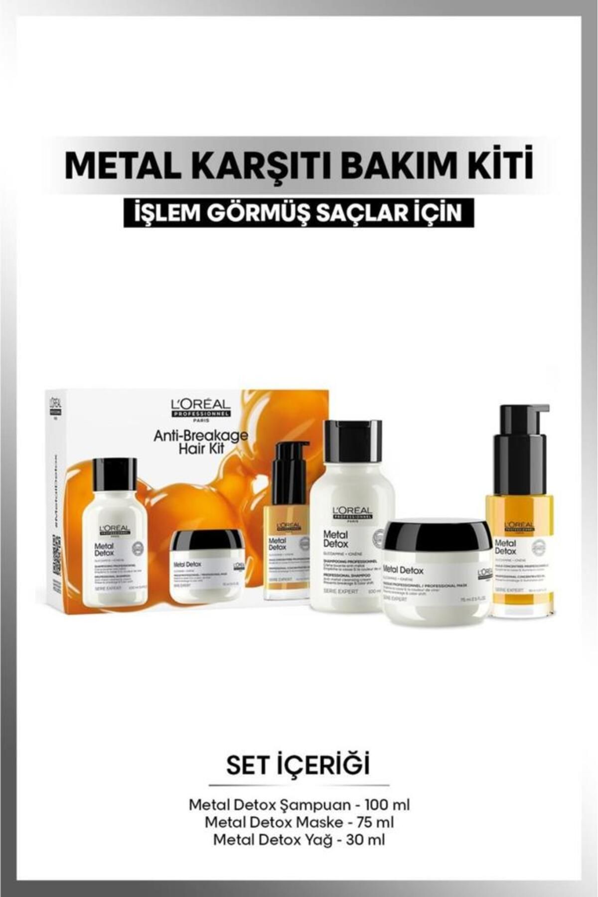 L'oreal Professionnel Loreal Professionnel Serie Expert Metal Detox Mini Duo Kit 100+75+30 ML